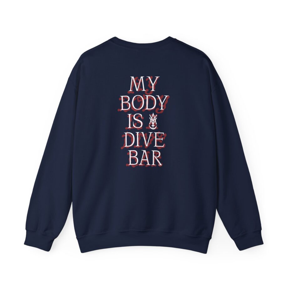 Amigo The Devil MY BODY IS DIVE BAR Unisex Heavy Blend™ Crewneck Sweatshirt