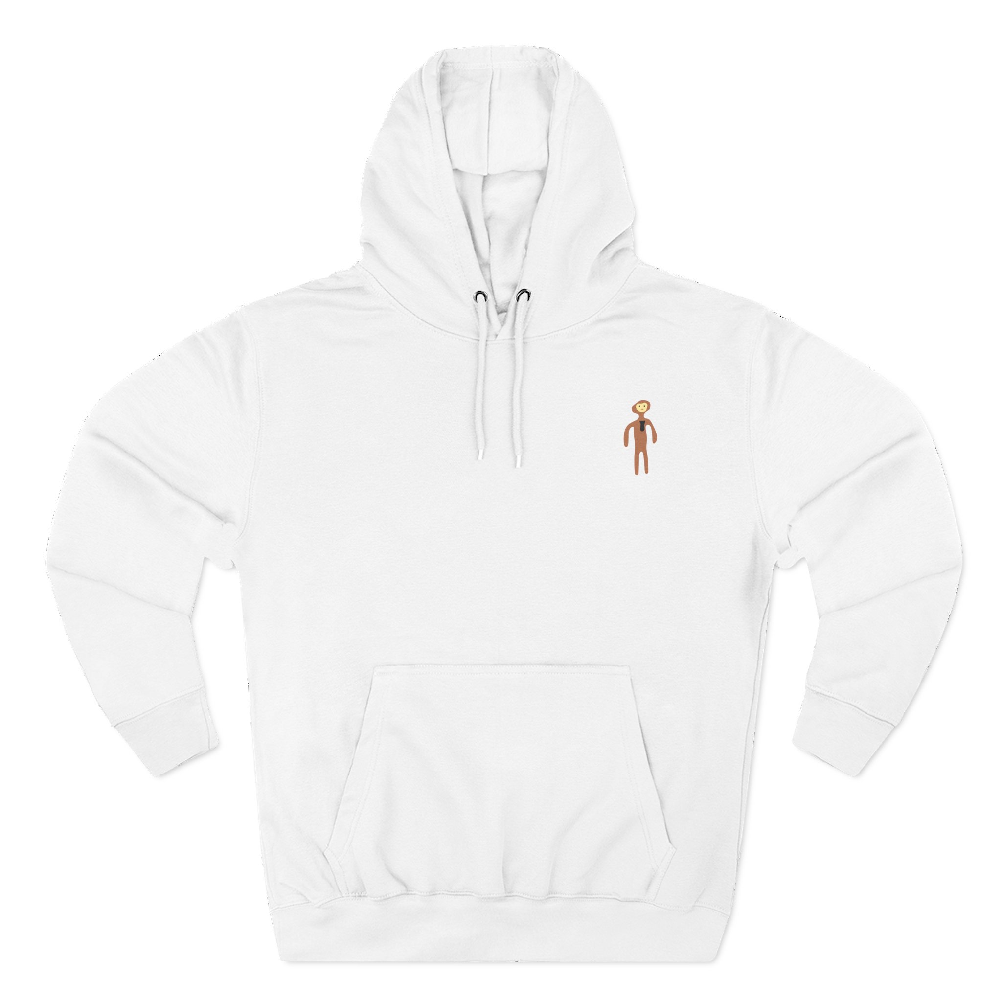 Monke Embroidered Three-Panel Fleece Hoodie