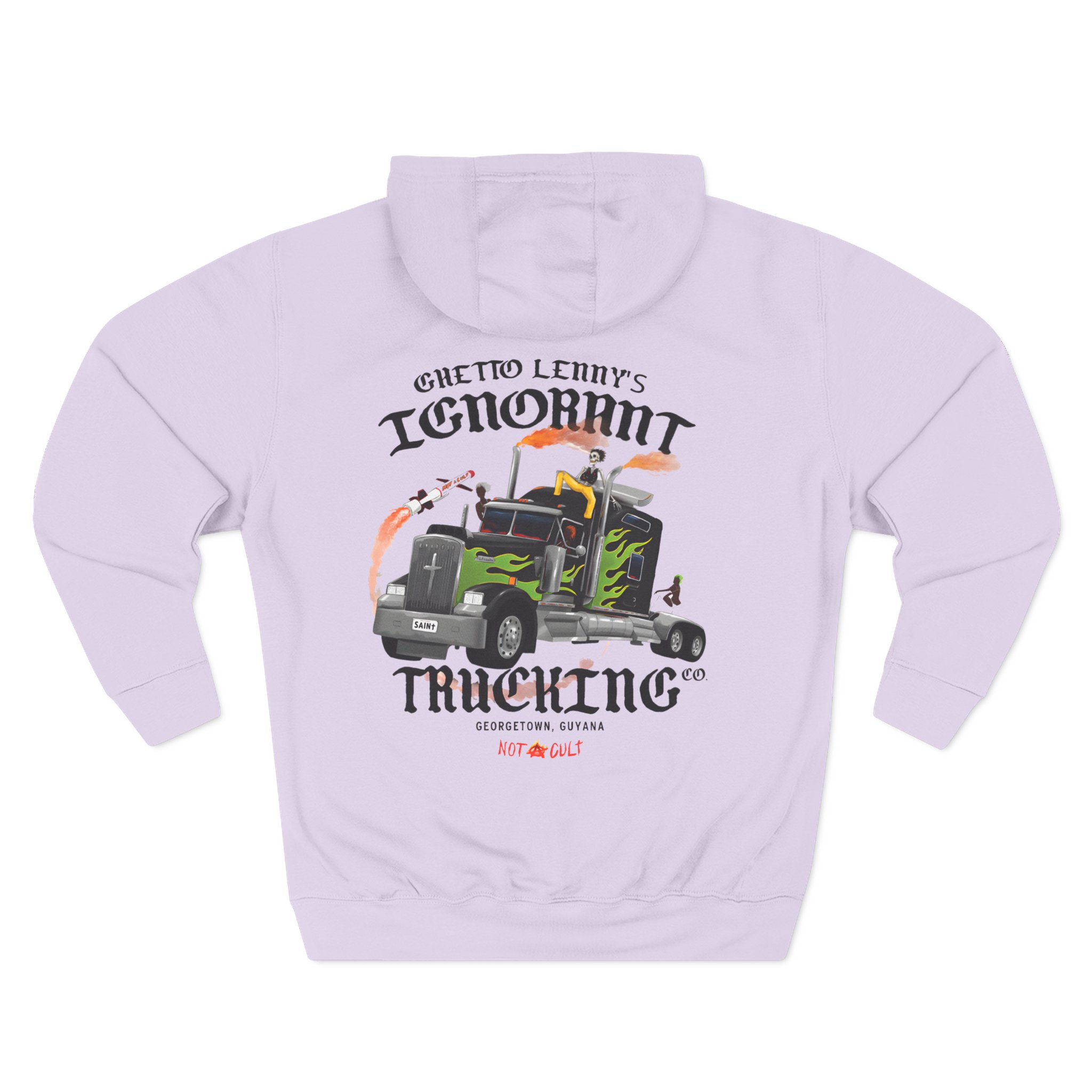 Saint Jhn Ghetto Lenny's Trucking Co. Three-Panel Fleece Hoodie