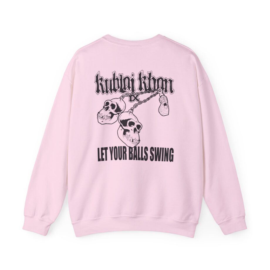 Kublai Khan - Let the Balls Swing Natural Unisex Heavy Blend™ Crewneck Sweatshirt