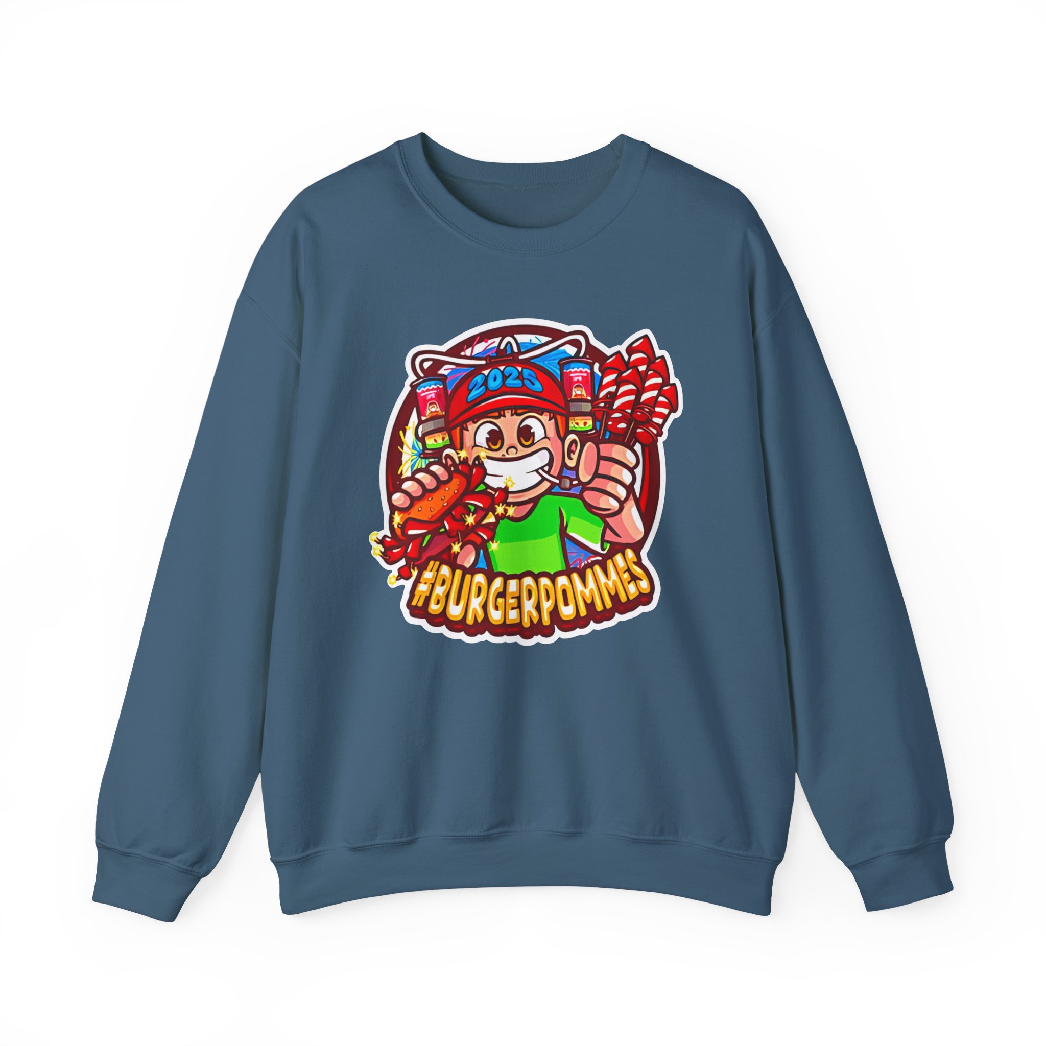 Burger Pommes Unisex Heavy Blendâ„¢ Crewneck Sweatshirt