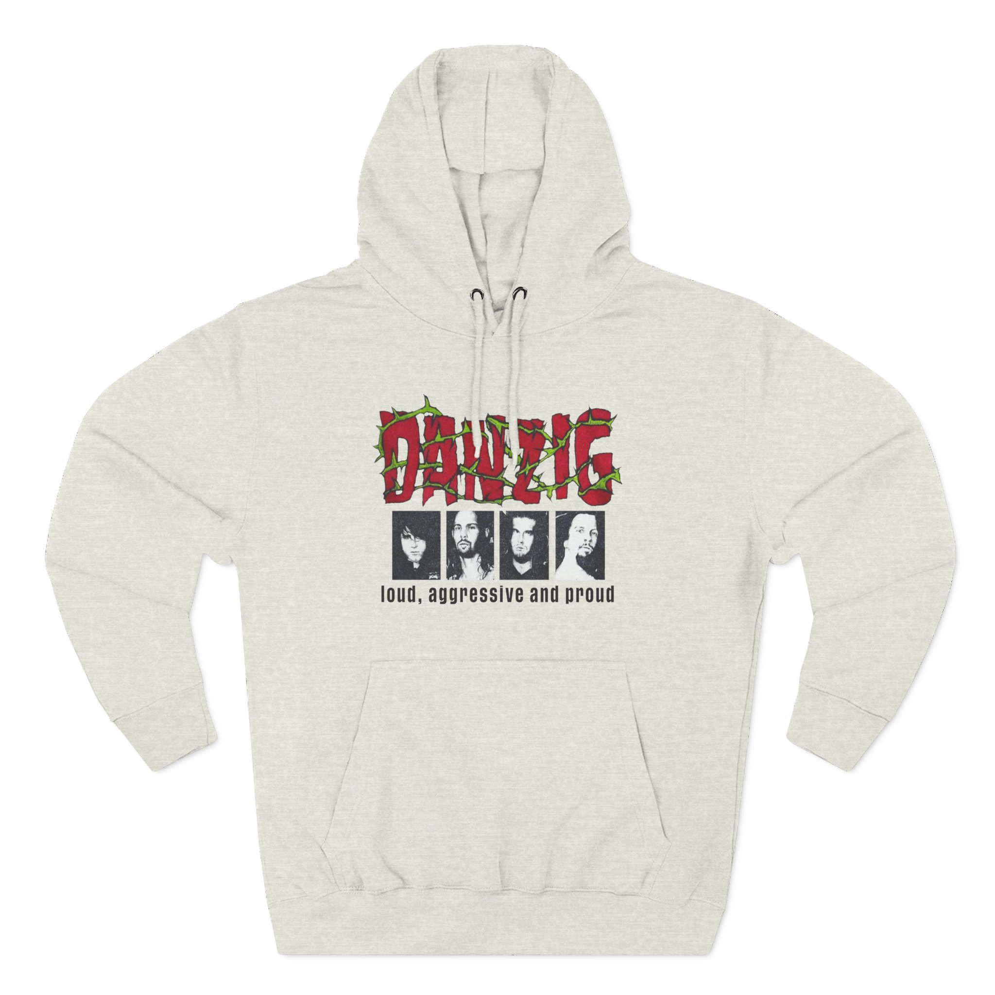 Danzig Loud Aggressive and Proud Three-Panel Fleece Hoodie