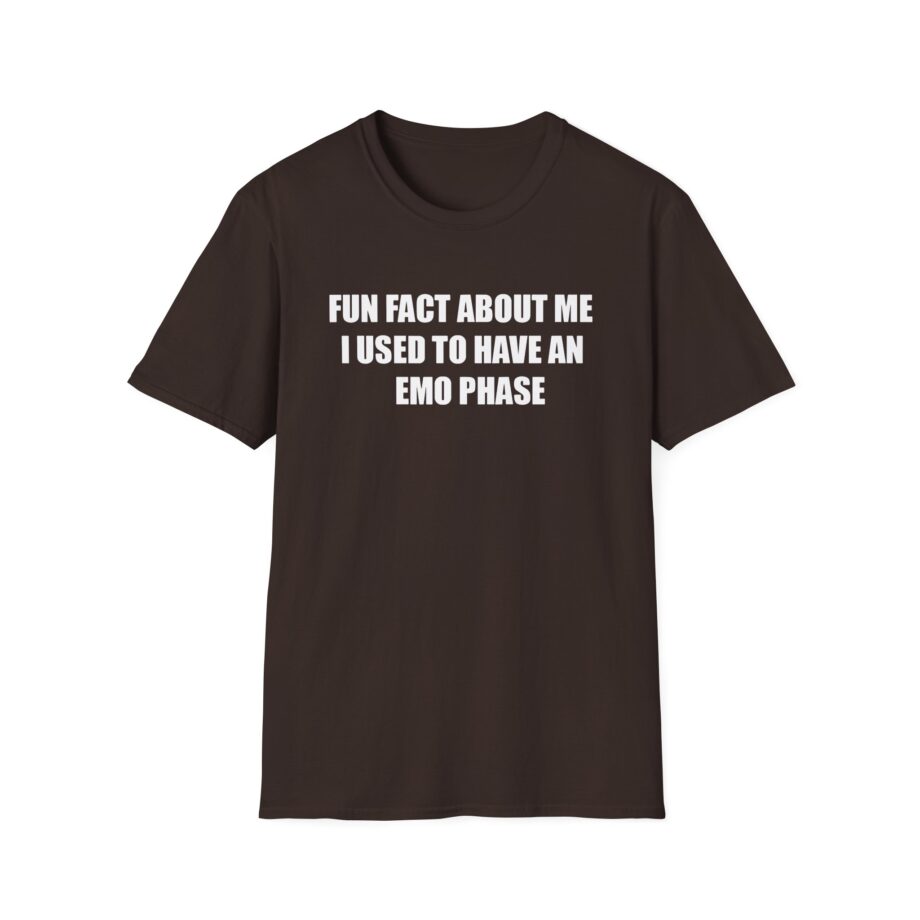 Jake & Johnnie Fun Fact About Me I Used to Have an Emo Phase Unisex Softstyle T-Shirt