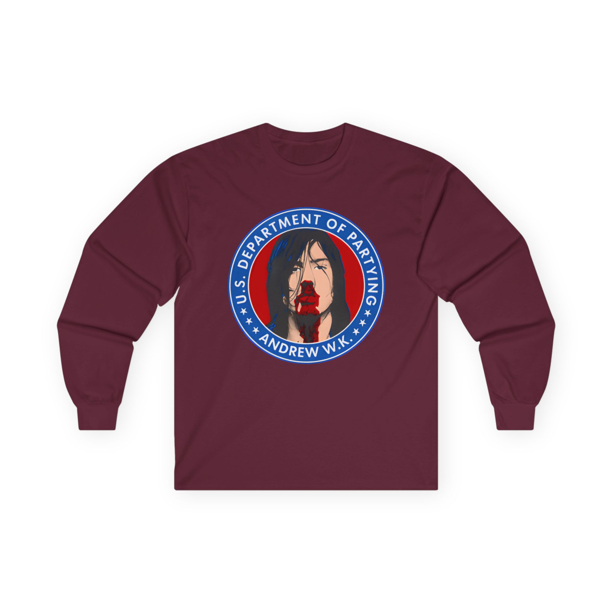 Andrew Wk Us Dept of Partying Unisex Ultra Cotton Long Sleeve Tee