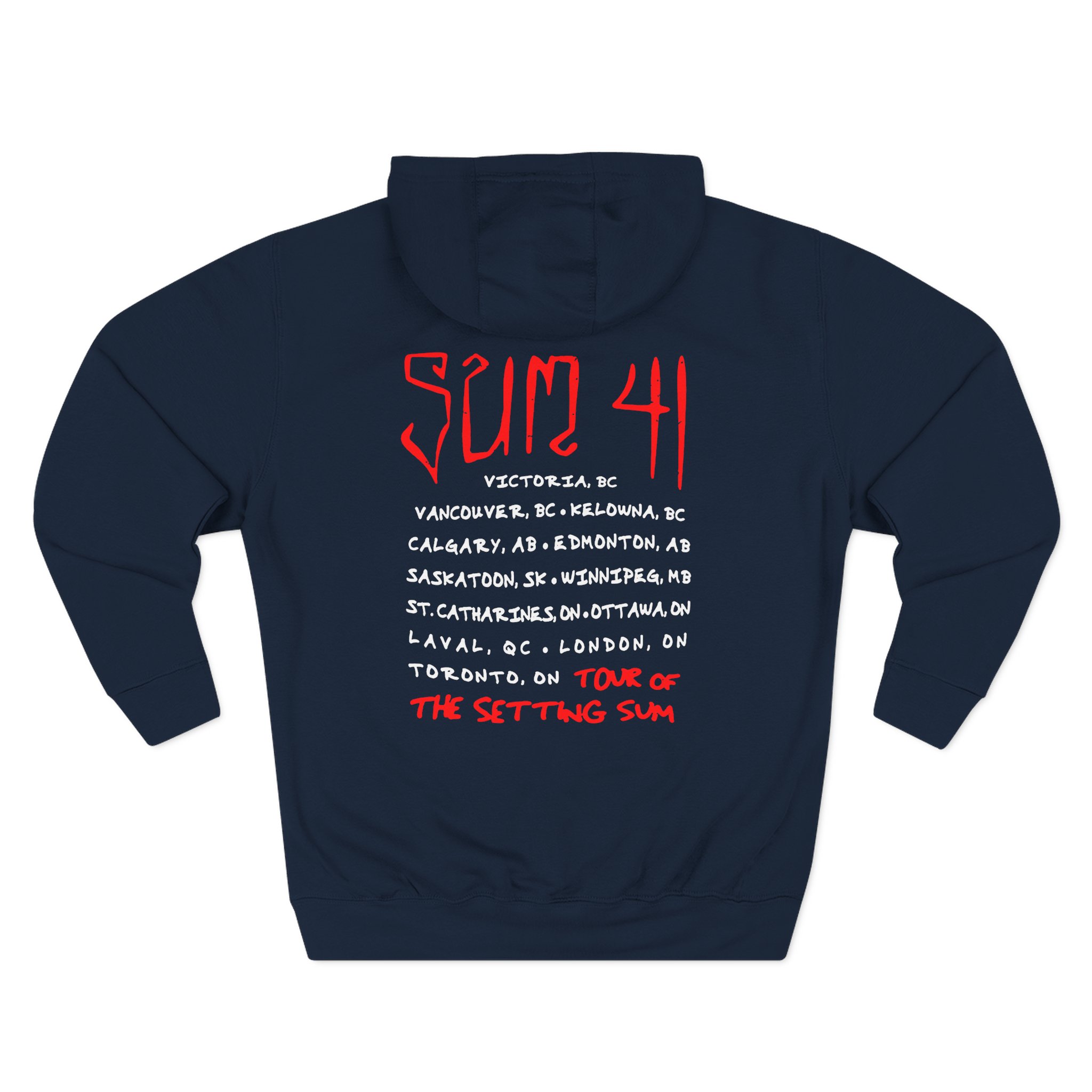 Sum 41 Skull Sketch Tour Three-Panel Fleece Hoodie