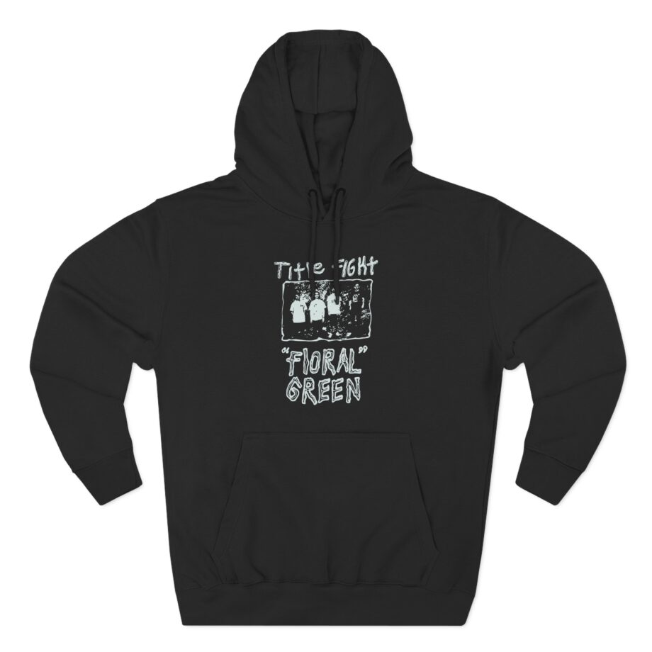 Title Fight Floral Green Three-Panel Fleece Hoodie