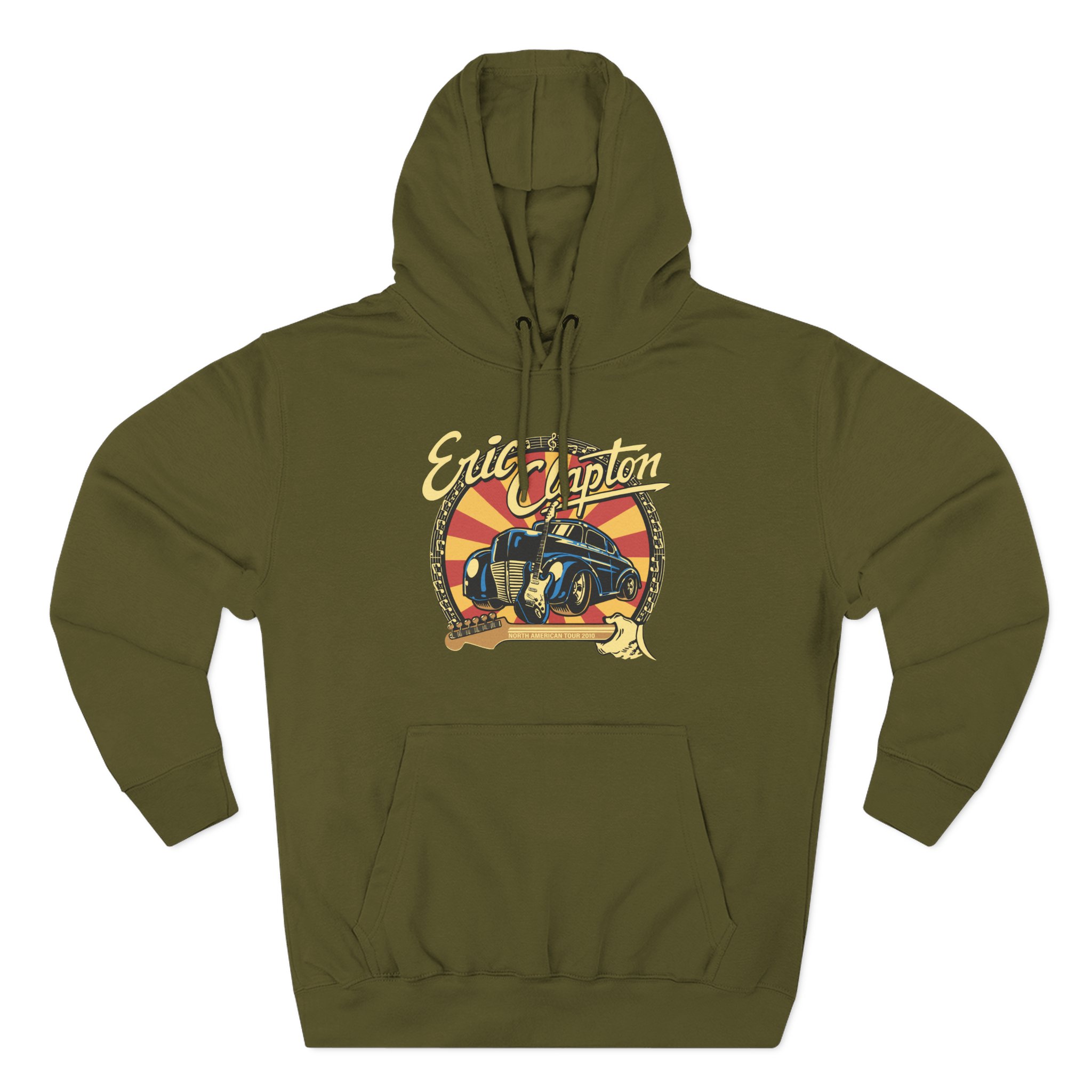 Eric Clapton 2010 North American Tour Three-Panel Fleece Hoodie