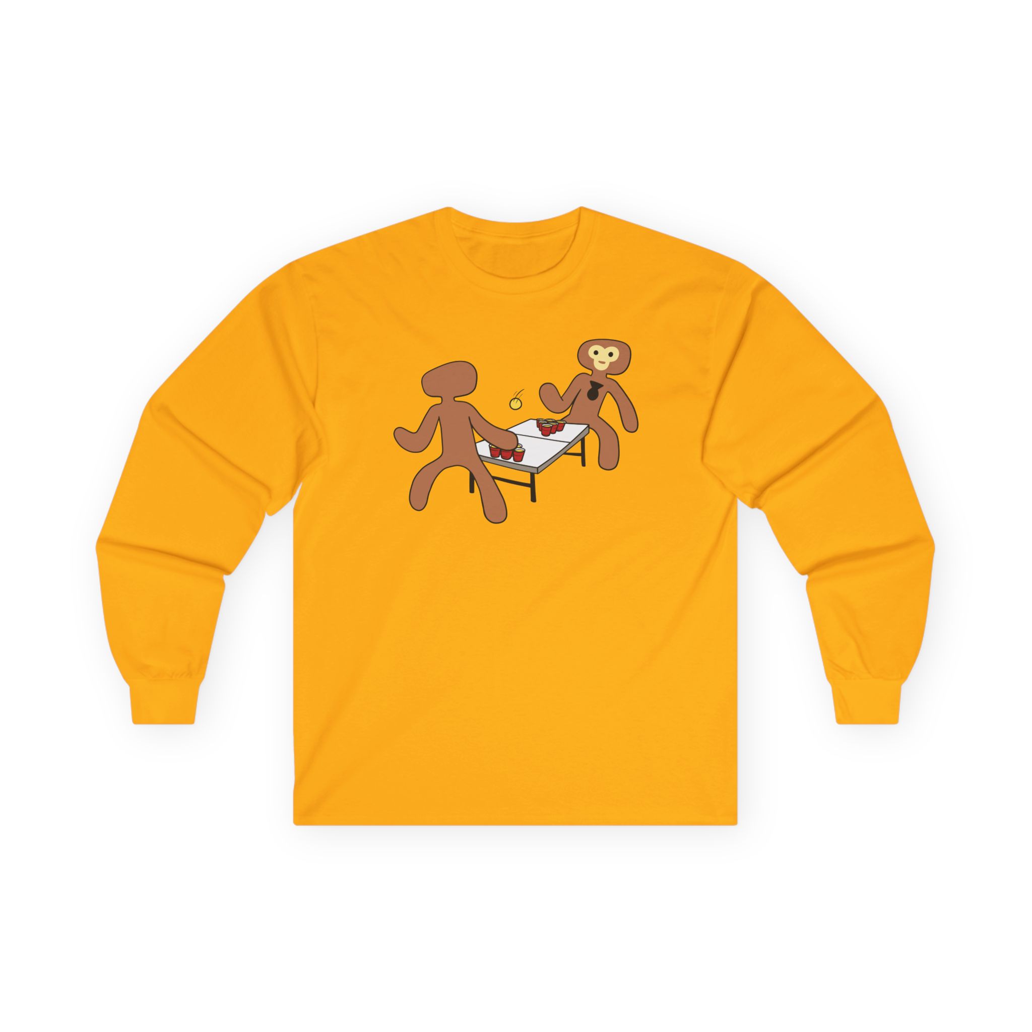 Spoonkidv Monke Pong Unisex Ultra Cotton Long Sleeve Tee