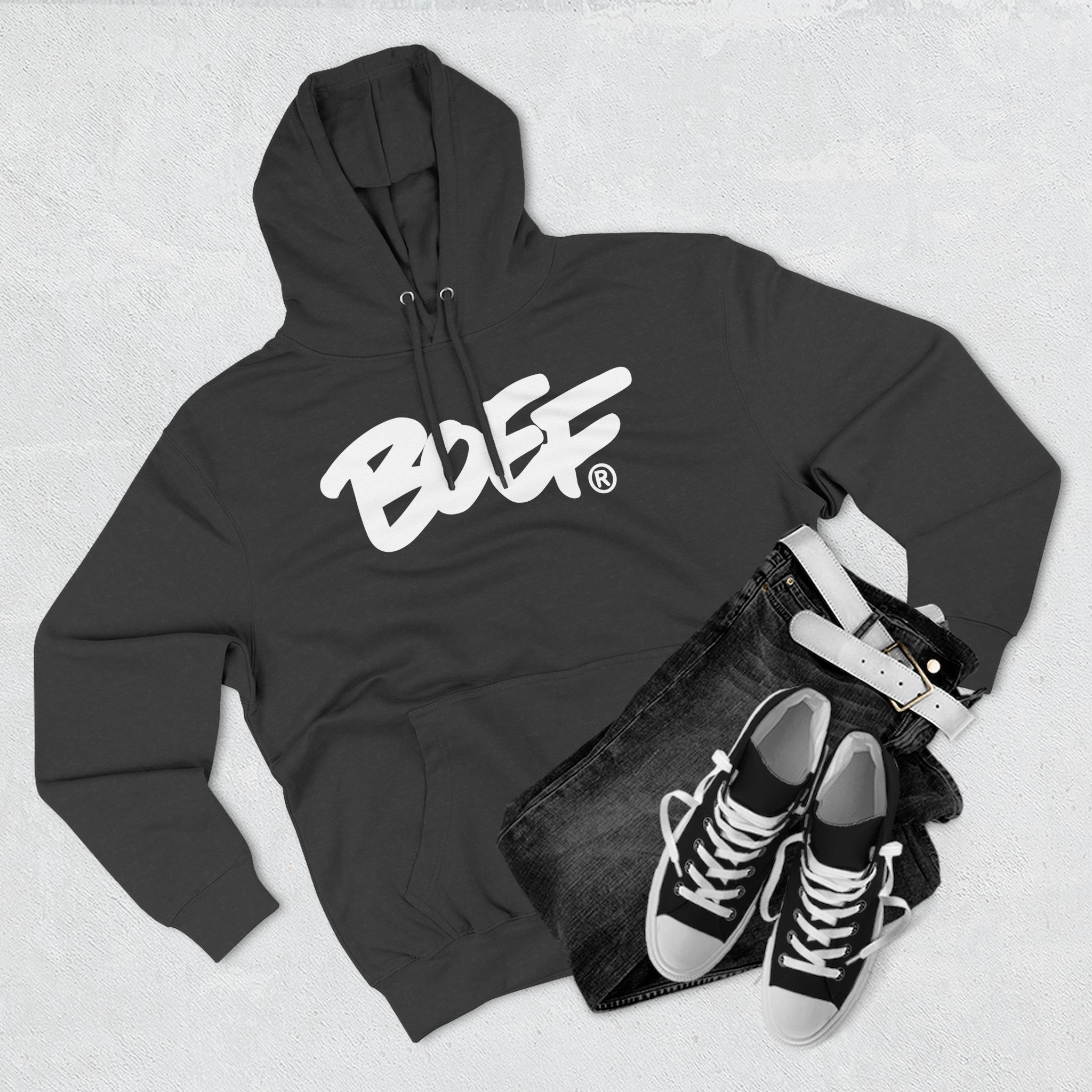Boef Three-Panel Fleece Hoodie