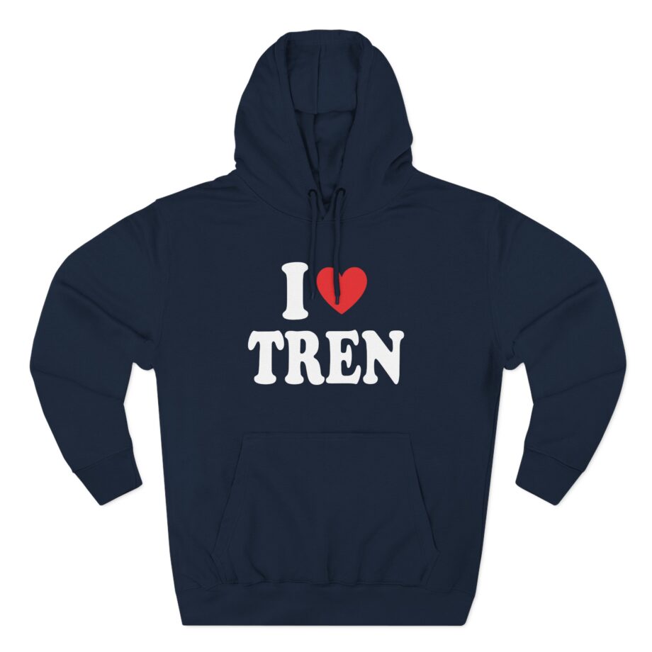 I Love Tren Twins Three-Panel Fleece Hoodie