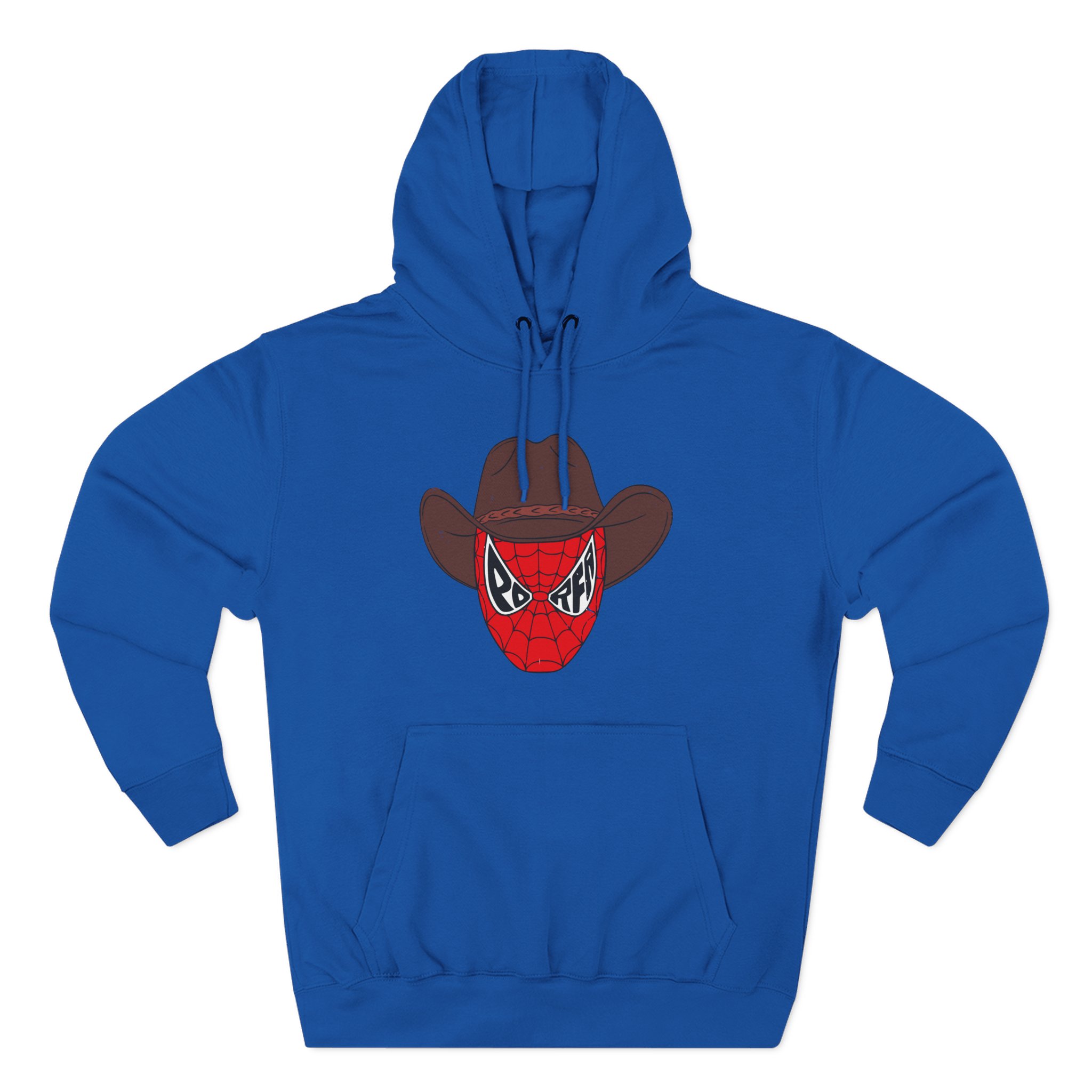 Porfa Spider Man Cowboy Hat Three-Panel Fleece Hoodie