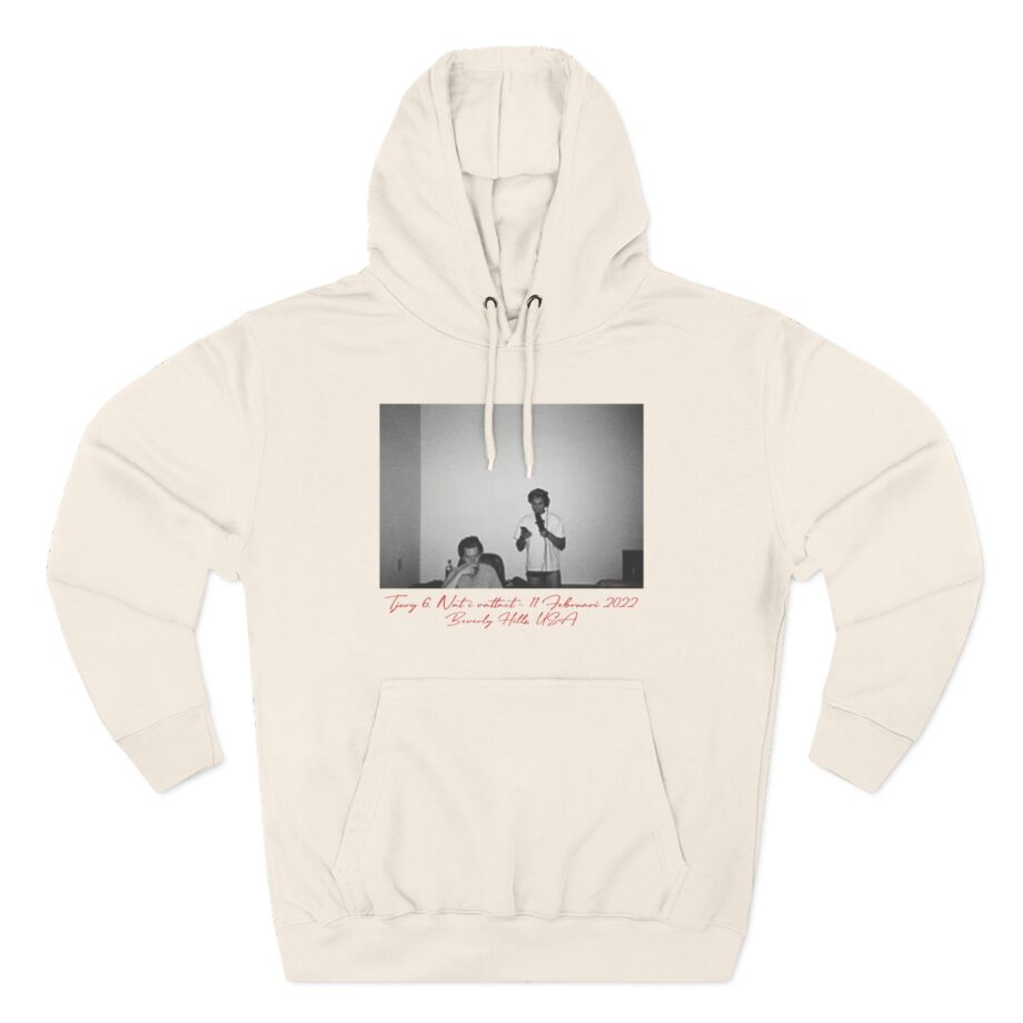 Hov1 11 Februari Vit Three-Panel Fleece Hoodie