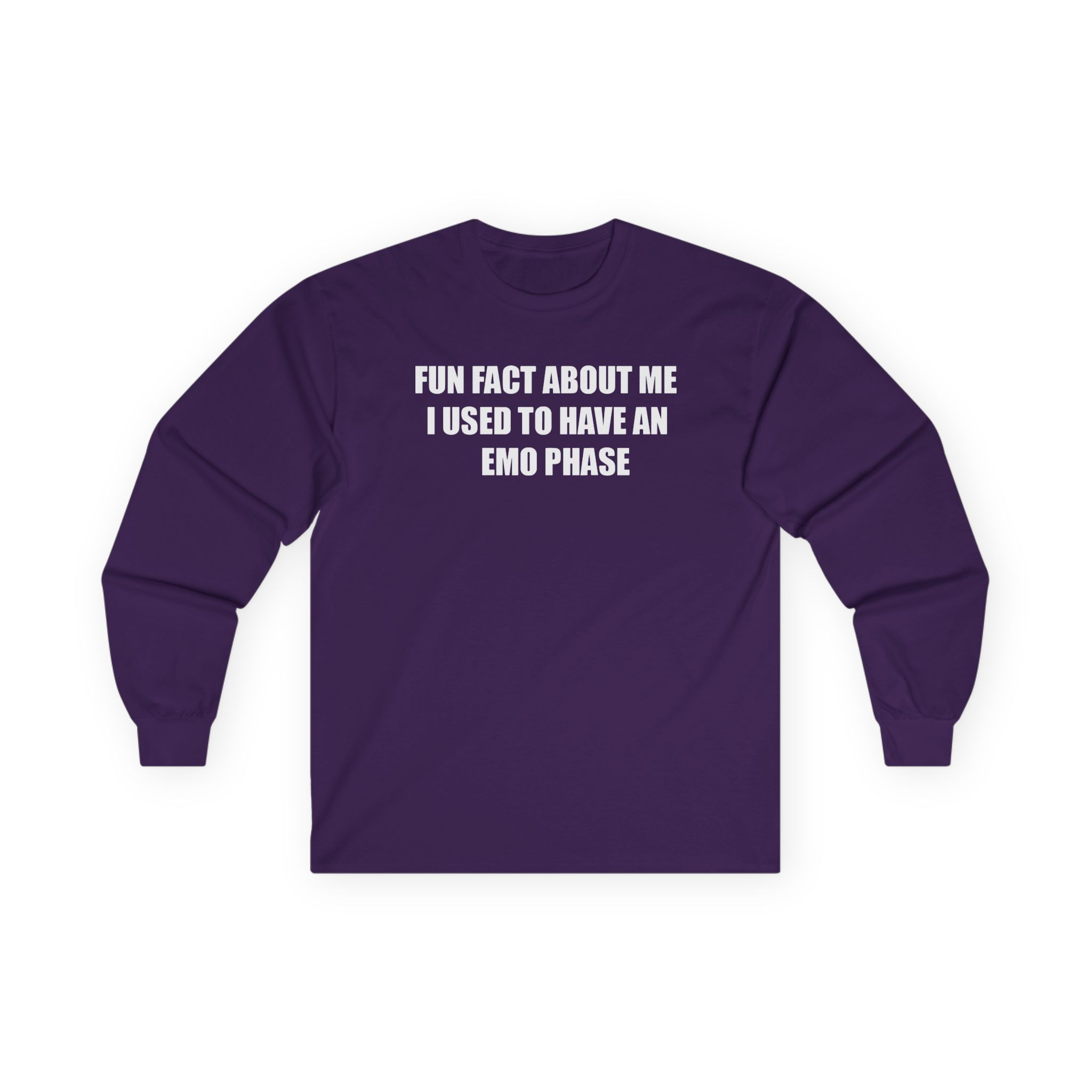 Jake & Johnnie Fun Fact About Me I Used to Have an Emo Phase Unisex Ultra Cotton Long Sleeve Tee