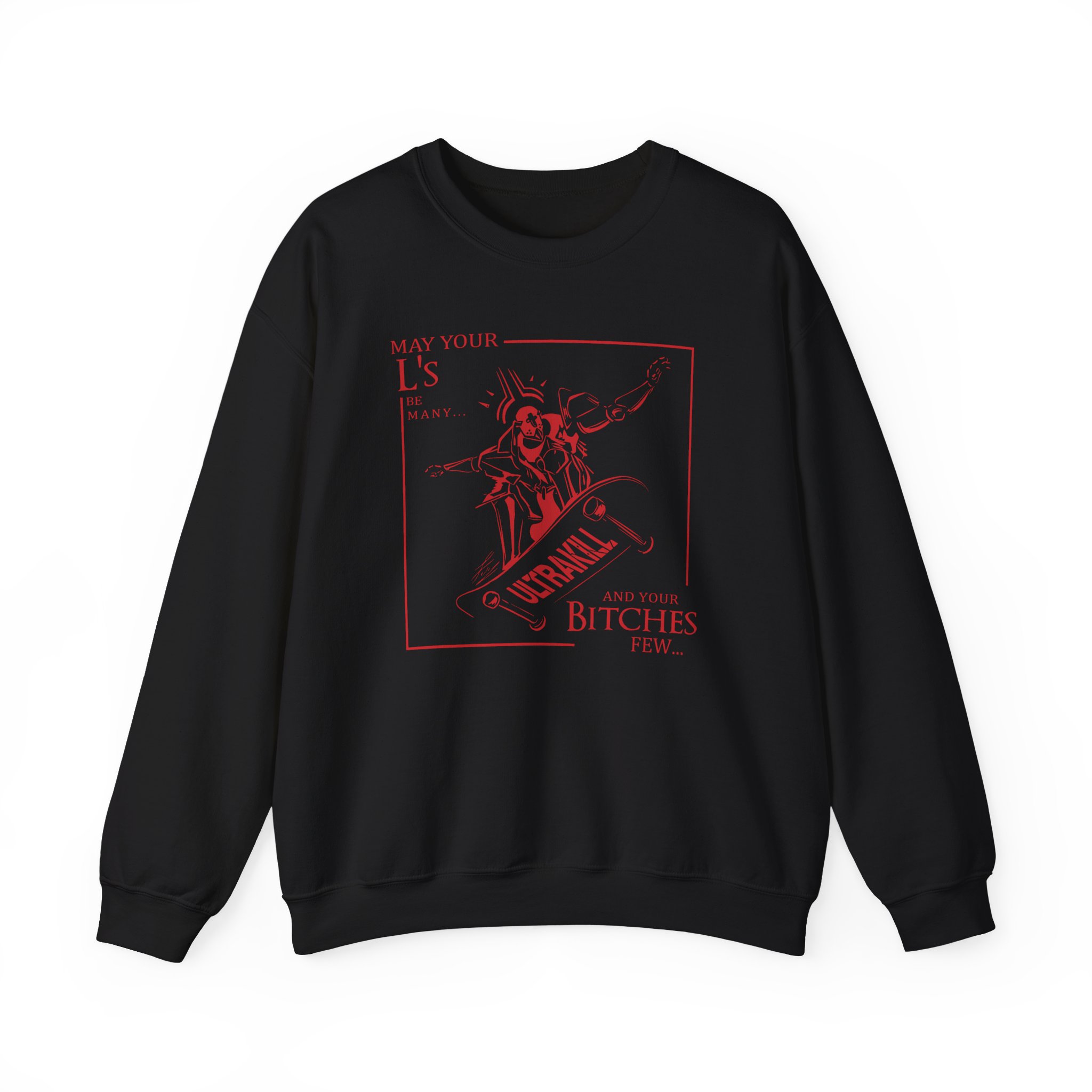 Ultrakill Woes Unisex Heavy Blendâ„¢ Crewneck Sweatshirt
