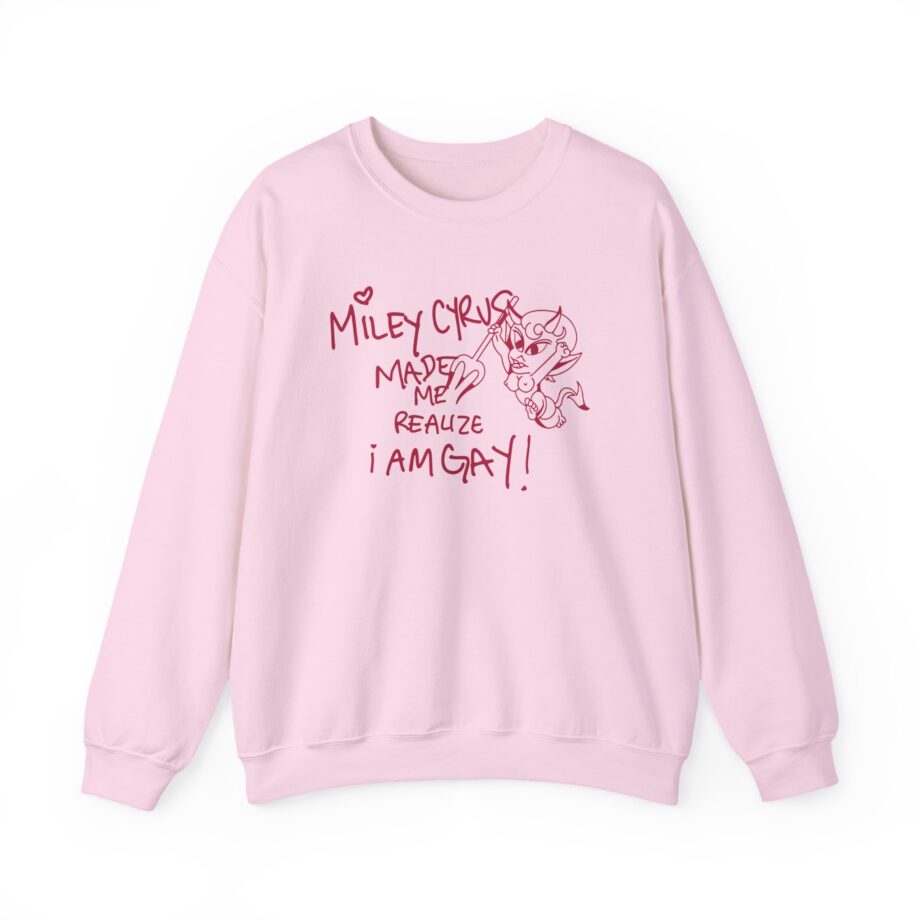 Miley Cyrus Made Me Realize I'm Gay Unisex Heavy Blend™ Crewneck Sweatshirt