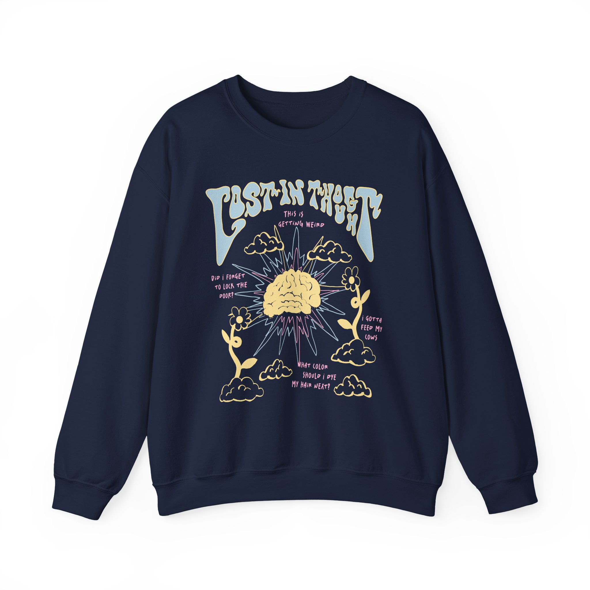 Kallmekris Lost In Thought Unisex Heavy Blendâ„¢ Crewneck Sweatshirt