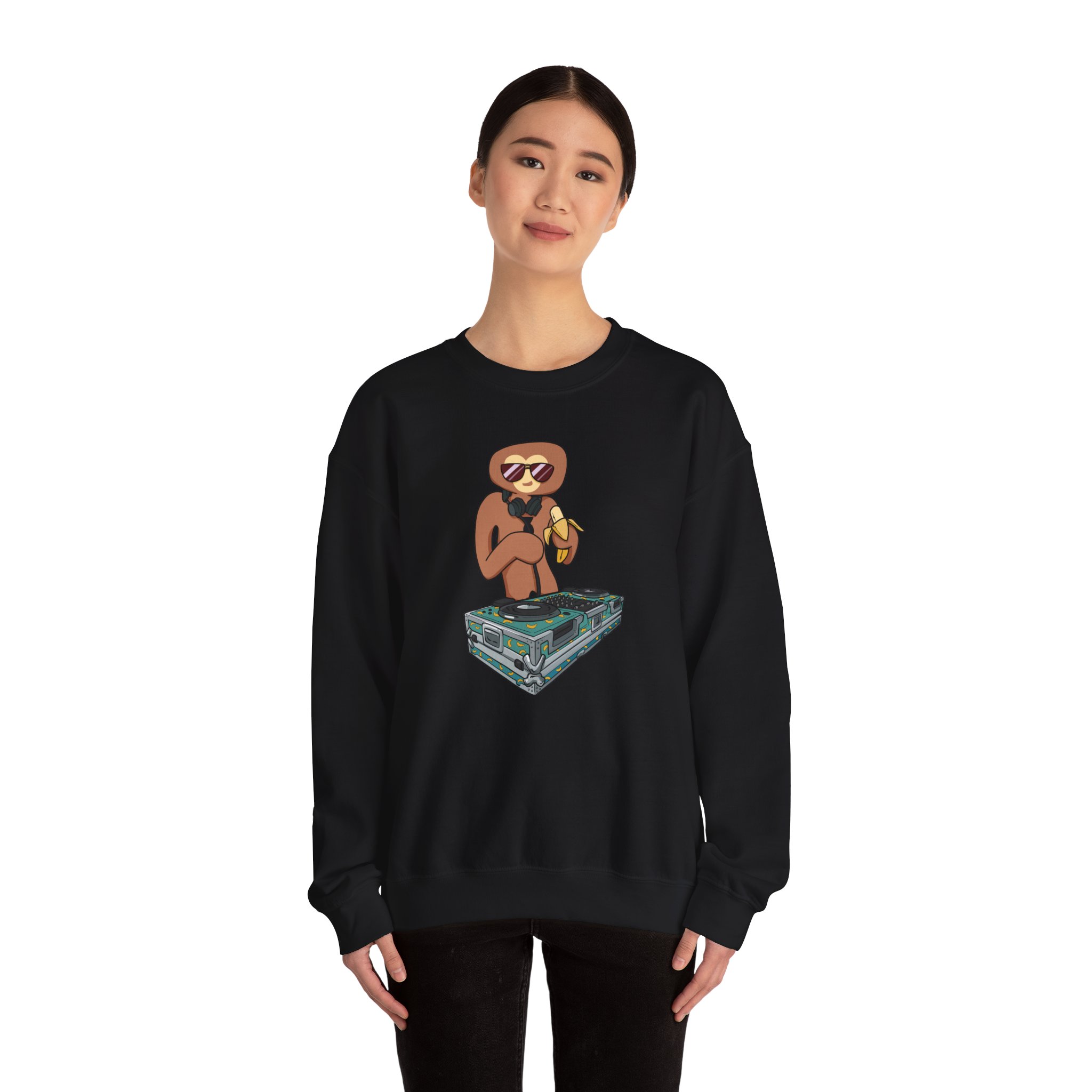 Spoonkid Dj Monke Unisex Heavy Blendâ„¢ Crewneck Sweatshirt