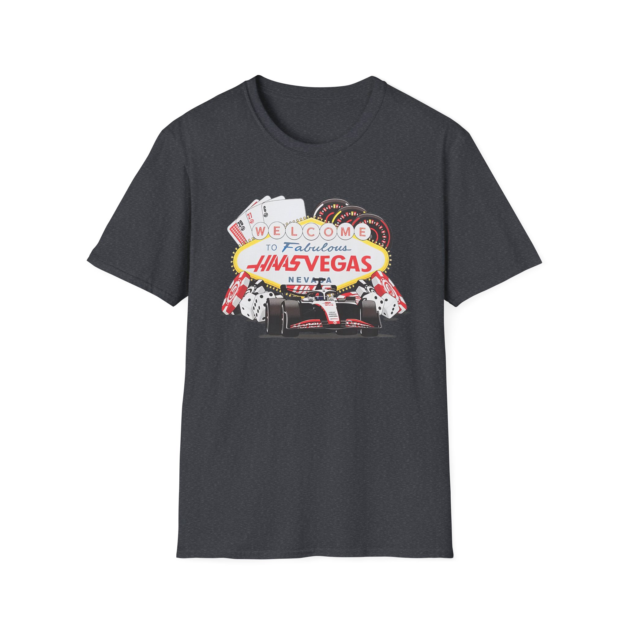 Haas F1 Las Vegas Gp Unisex Softstyle T-Shirt