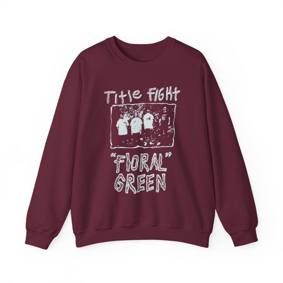 Title Fight Floral Green Unisex Heavy Blend™ Crewneck Sweatshirt