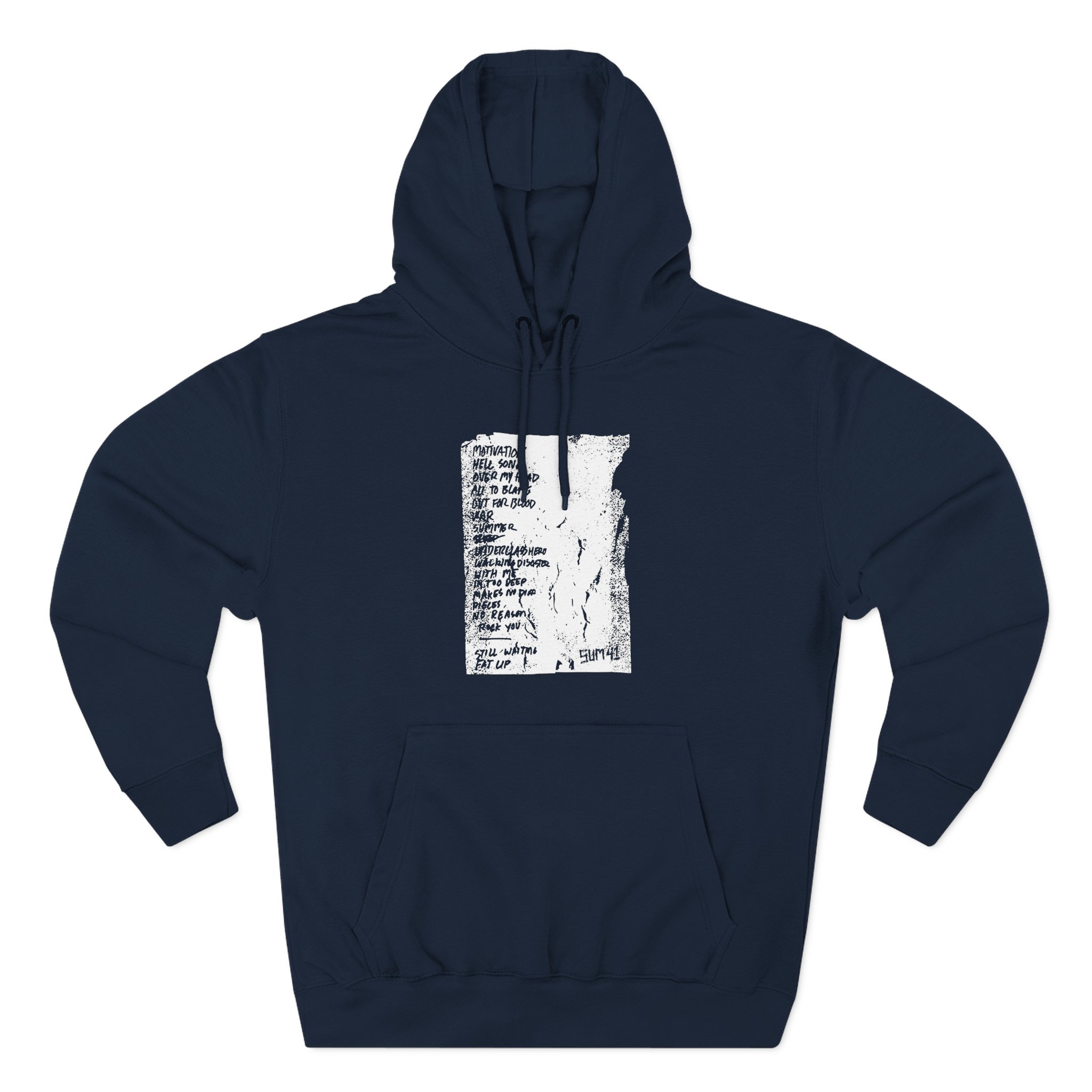 Sum 41 Setlist Three-Panel Fleece Hoodie