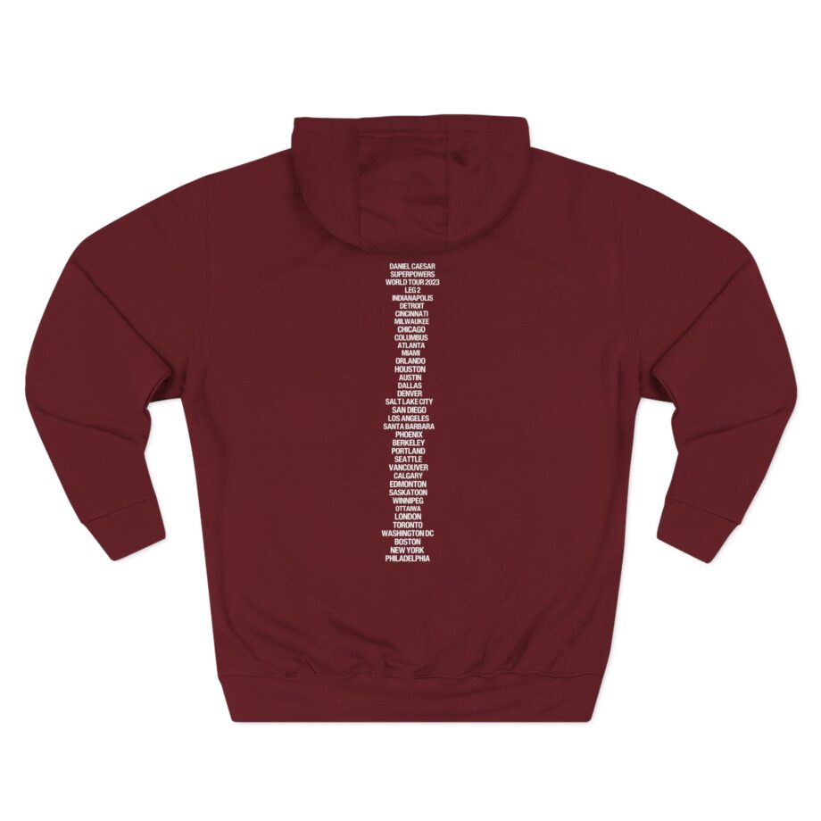 Daniel Caesar Superpowers World Tour Three-Panel Fleece Hoodie