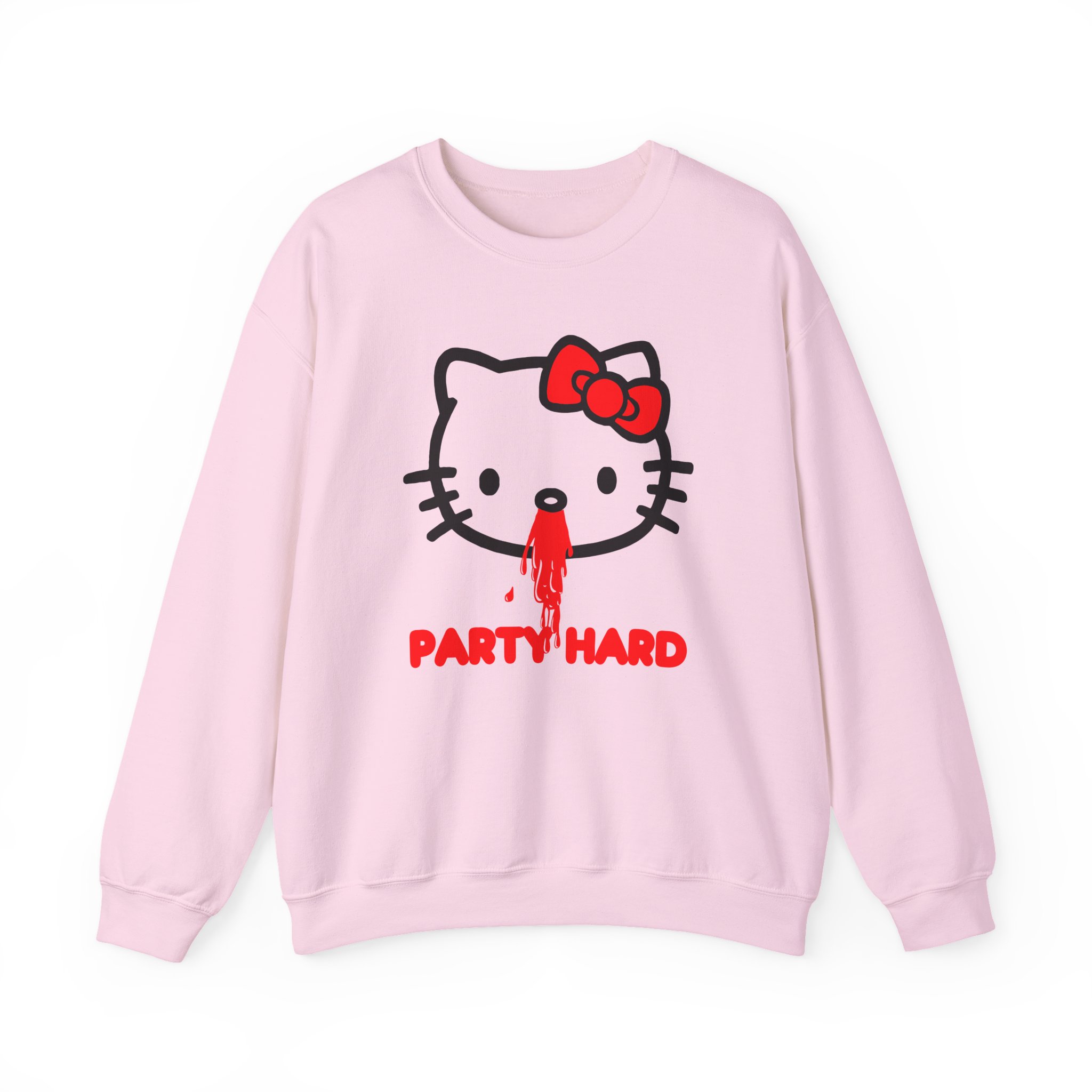 Andrew Wk Hello Party Kitty Parody Unisex Heavy Blendâ„¢ Crewneck Sweatshirt