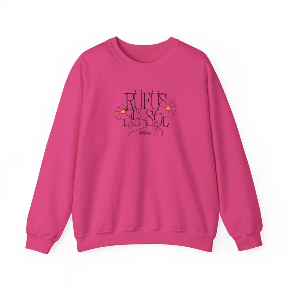 Rufus Du Sol Flower Ecru Unisex Heavy Blend™ Crewneck Sweatshirt