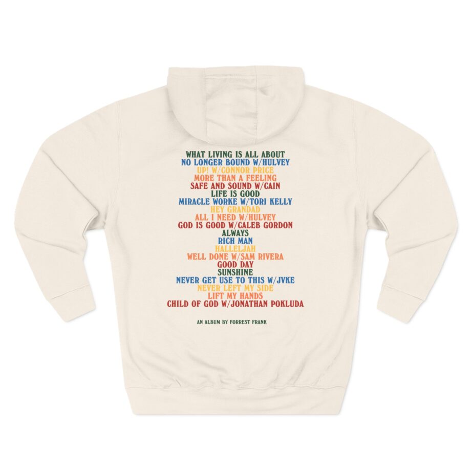 Forrest Frank Child of God Tracklist Three-Panel Fleece Hoodie