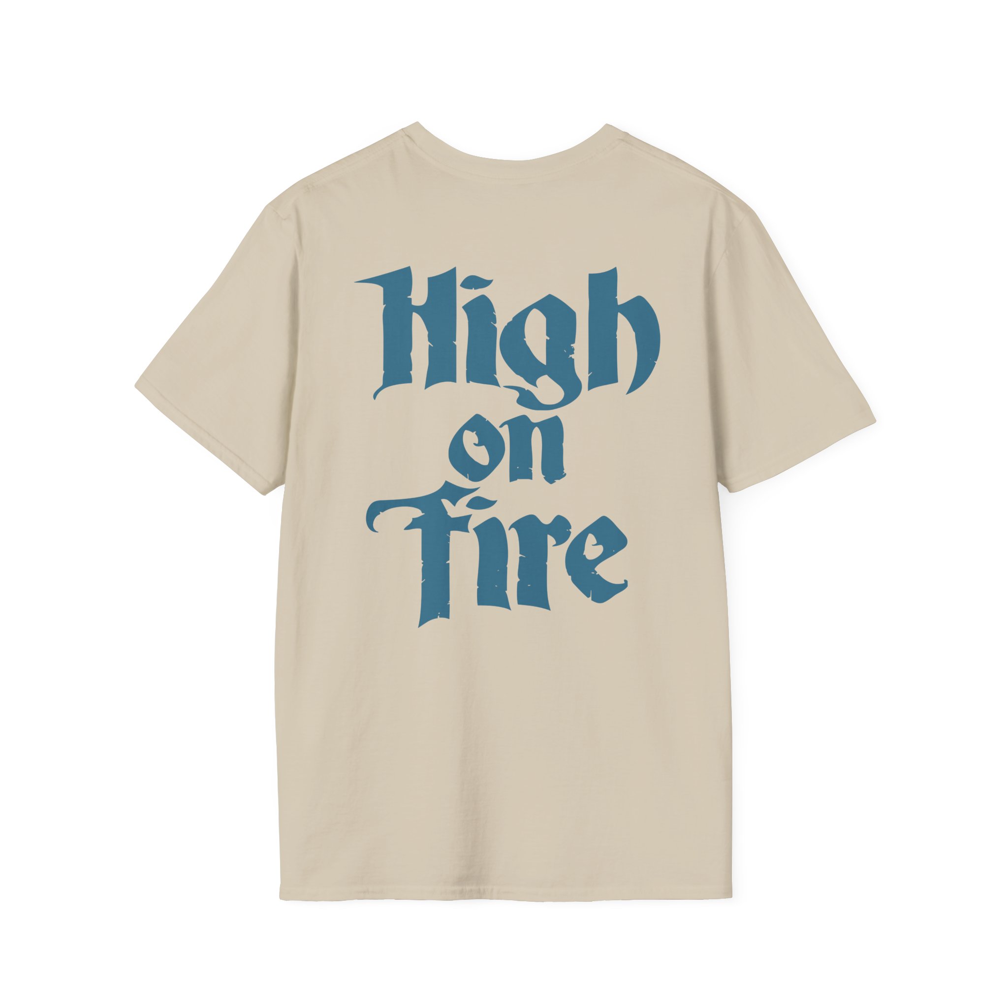 High on Fire Skull Knife Unisex Softstyle T-Shirt