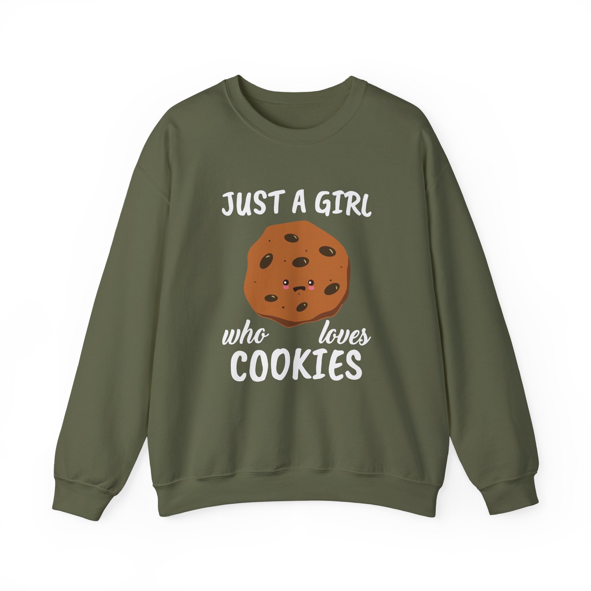 Cookieswirlc Just a Girl Who Loves Cookies Unisex Heavy Blendâ„¢ Crewneck Sweatshirt