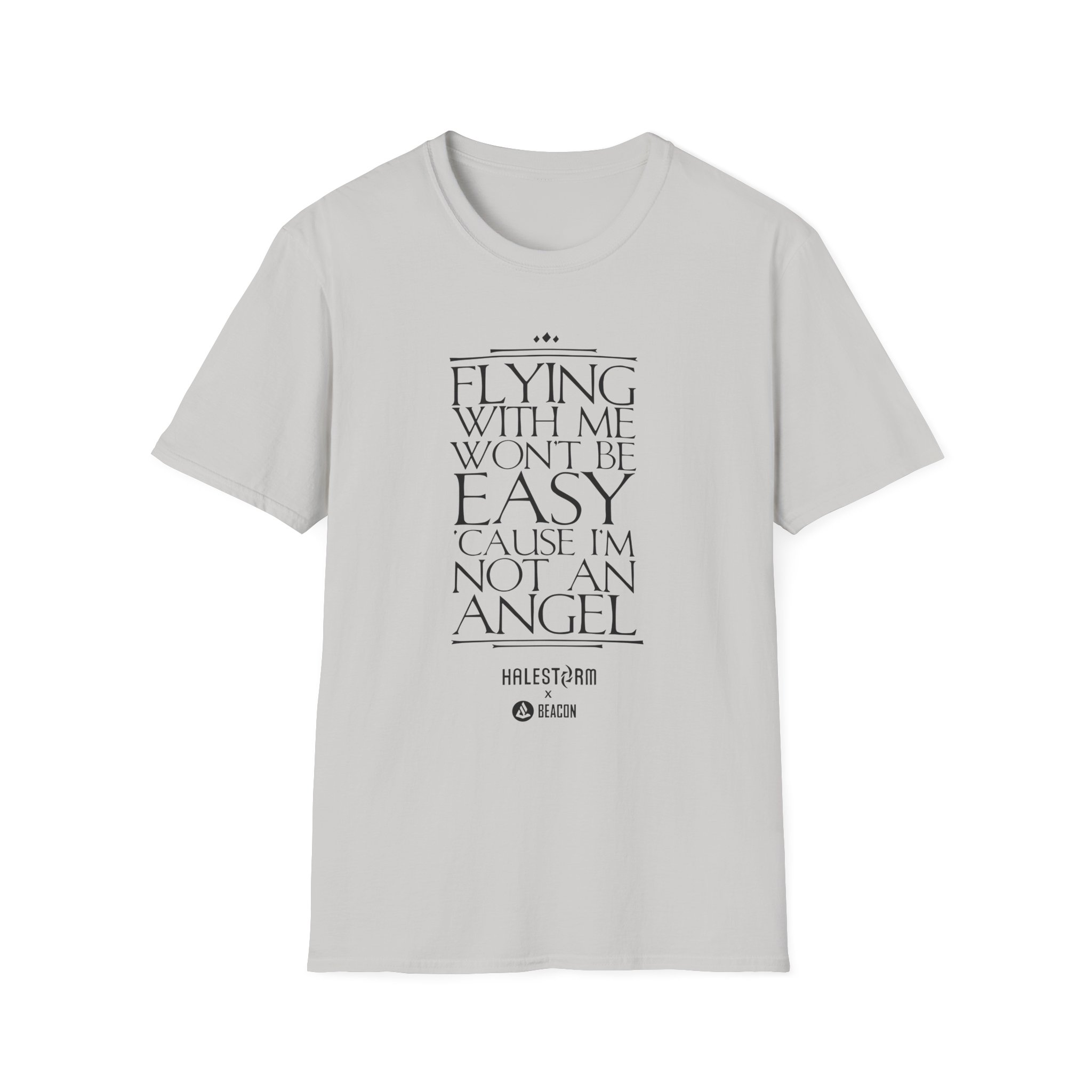 Halestorm Flying With Me Won't Be Easy 'cause I'm Not an Angel Unisex Softstyle T-Shirt