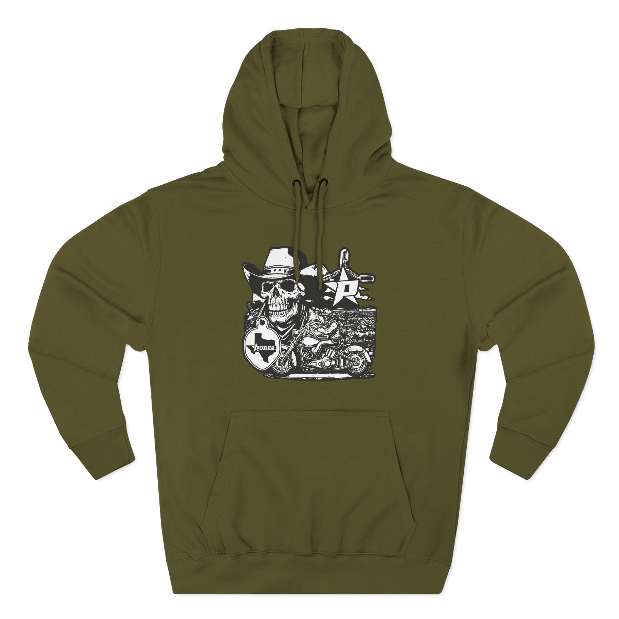 Porfa Texas Ride Three-Panel Fleece Hoodie