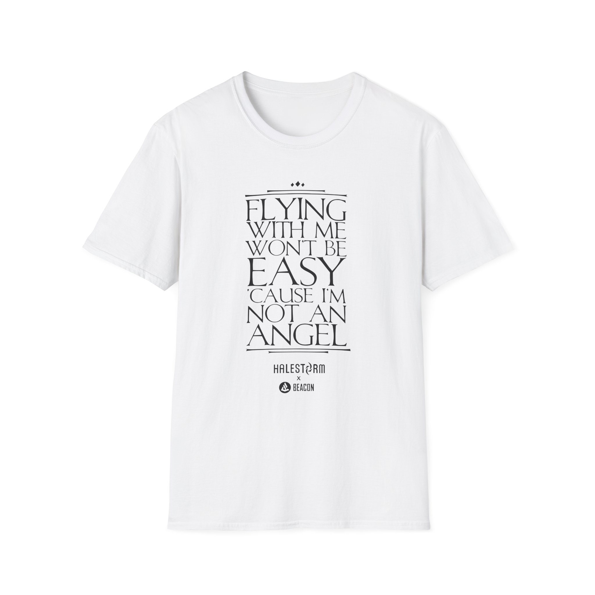 Halestorm Flying With Me Won't Be Easy 'cause I'm Not an Angel Unisex Softstyle T-Shirt