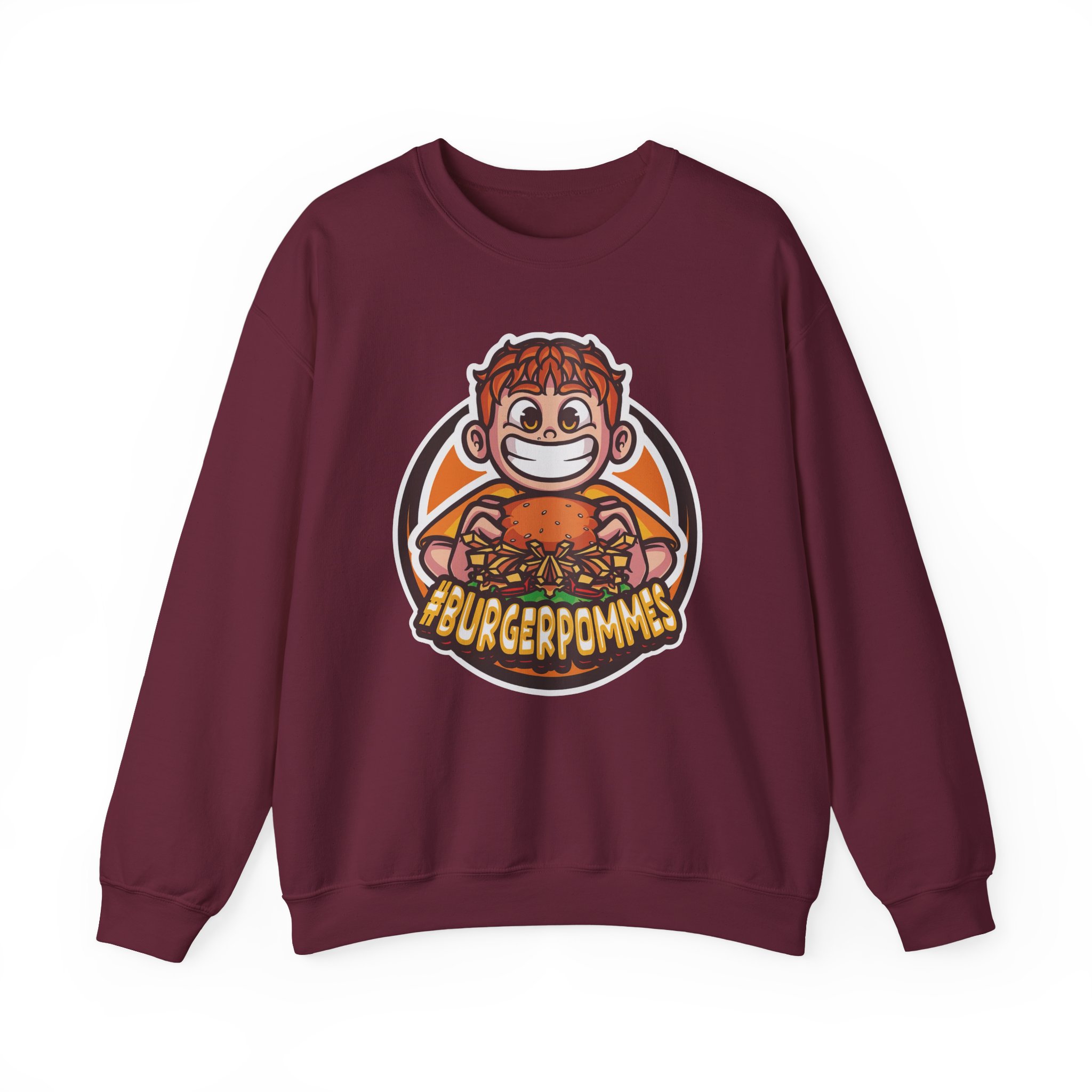 Burger Pommes Unisex Heavy Blendâ„¢ Crewneck Sweatshirt