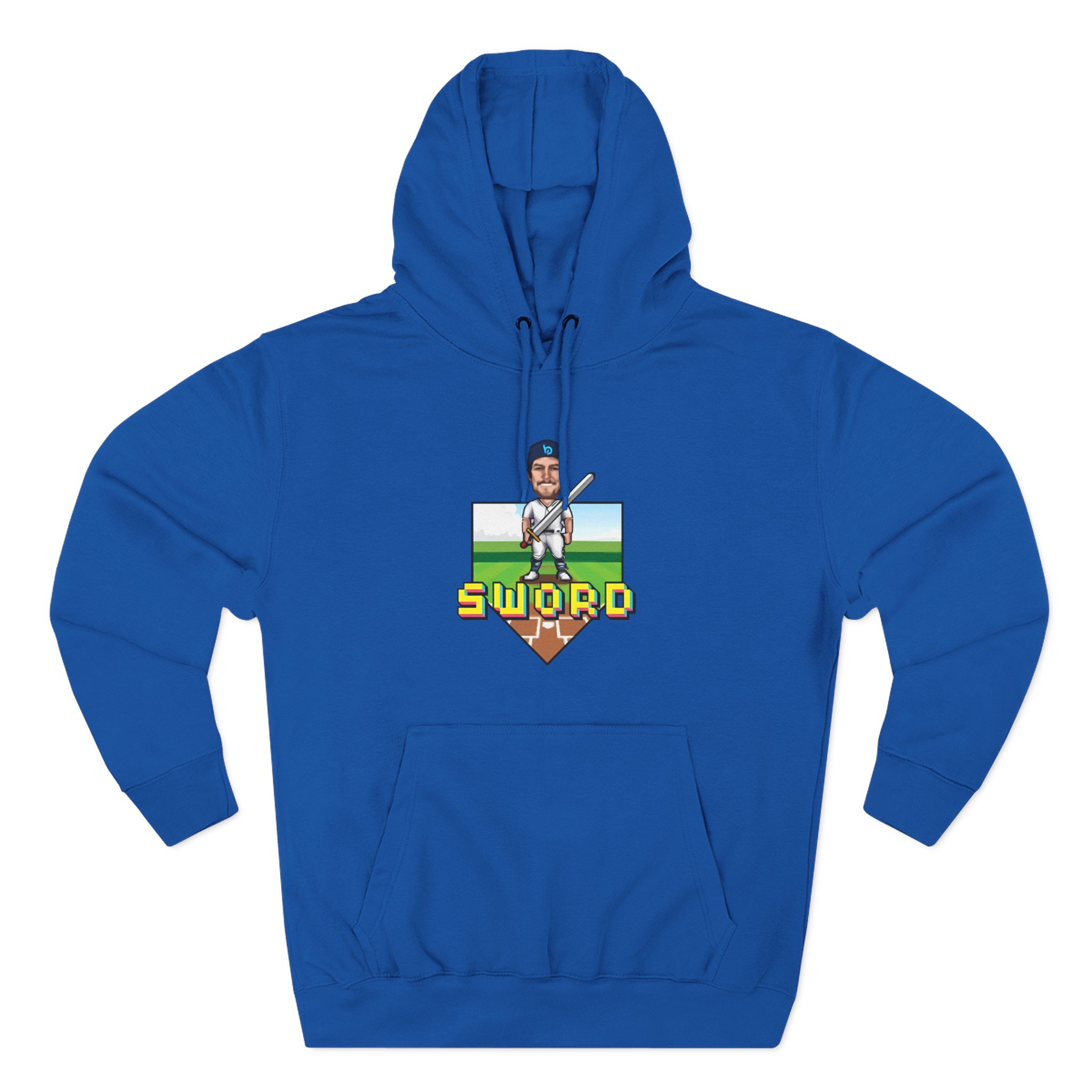 Trevor Bauer Sword Pixel Art Three-Panel Fleece Hoodie