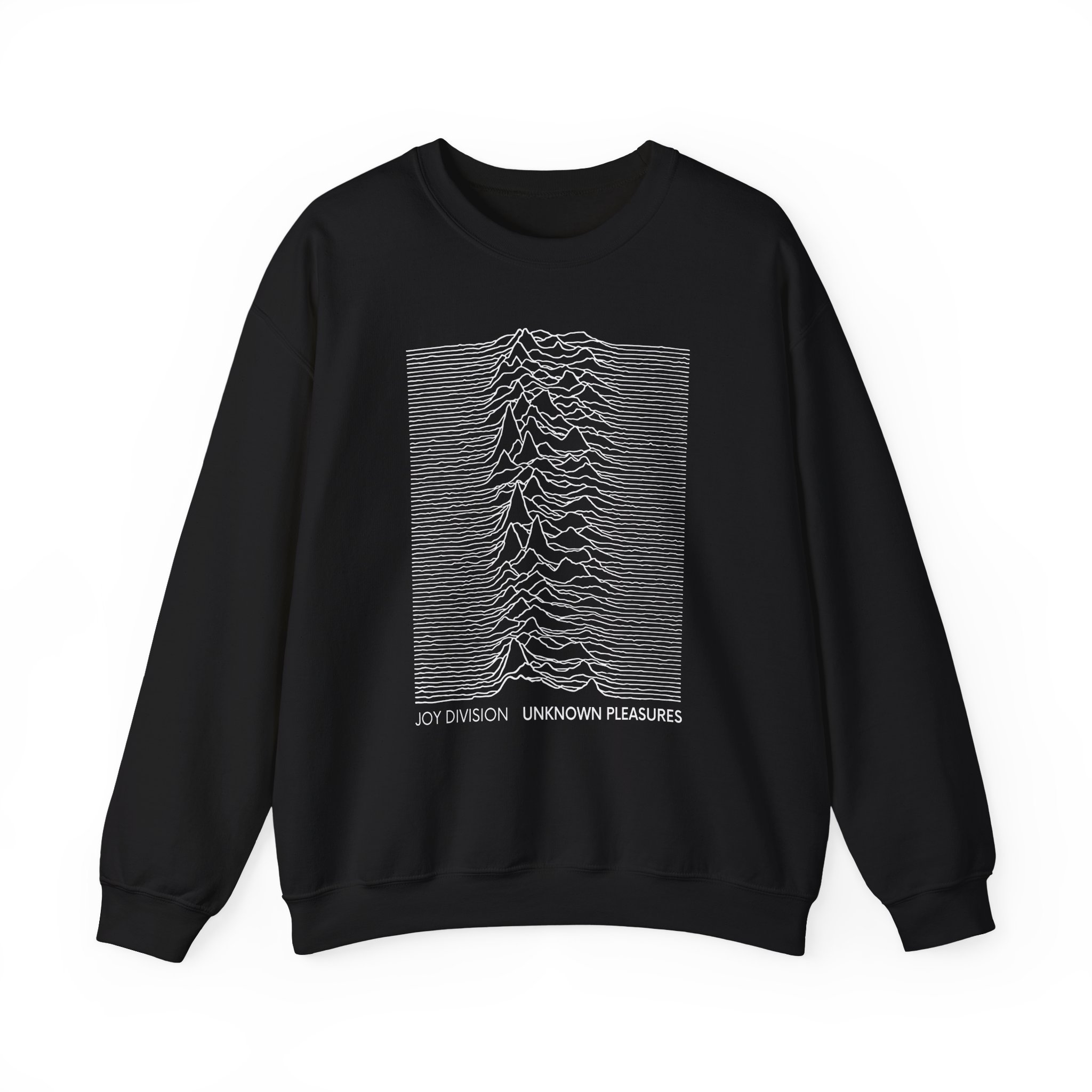 Joy Division Unknown Pleasures Text Unisex Heavy Blendâ„¢ Crewneck Sweatshirt