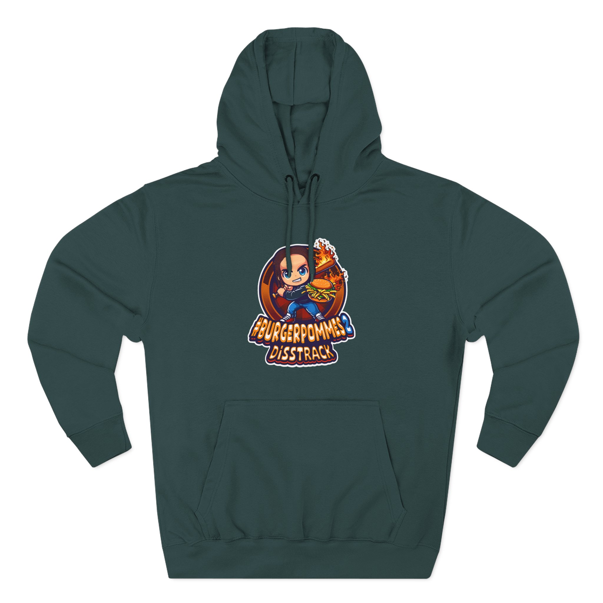Burger Pommes Three-Panel Fleece Hoodie