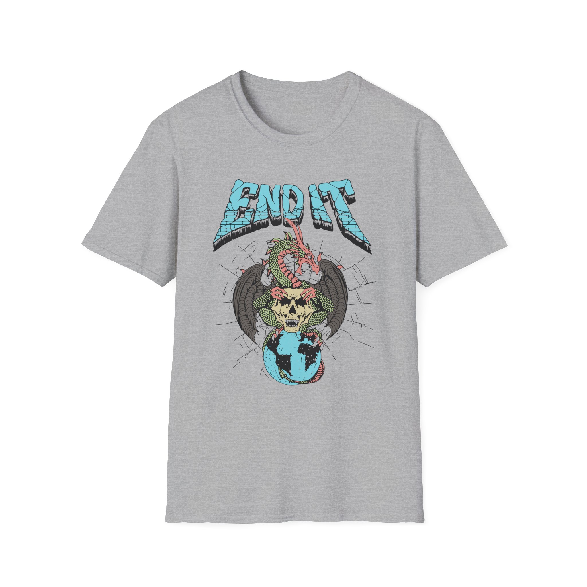 End It Dragon Skull Unisex Softstyle T-Shirt