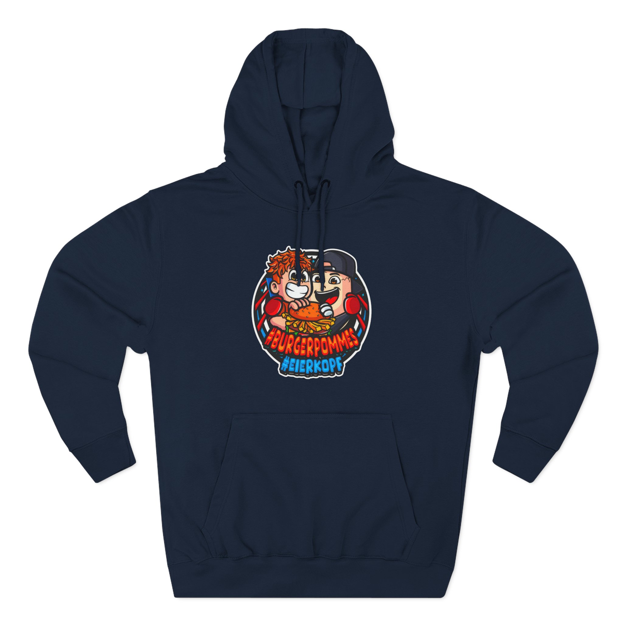 Burger Pommes eierkopf Three-Panel Fleece Hoodie