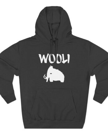 Wooli Logo  Three-Panel Fleece Hoodie