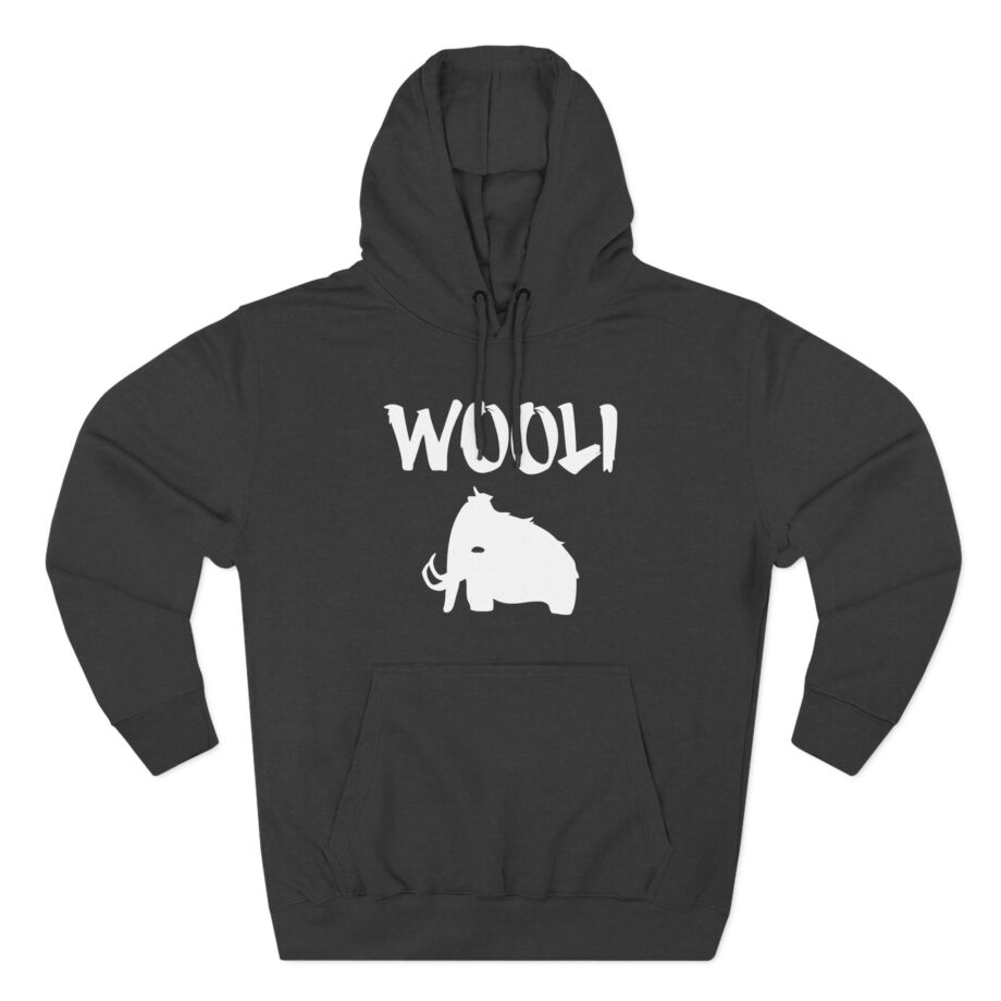 Wooli Logo  Three-Panel Fleece Hoodie