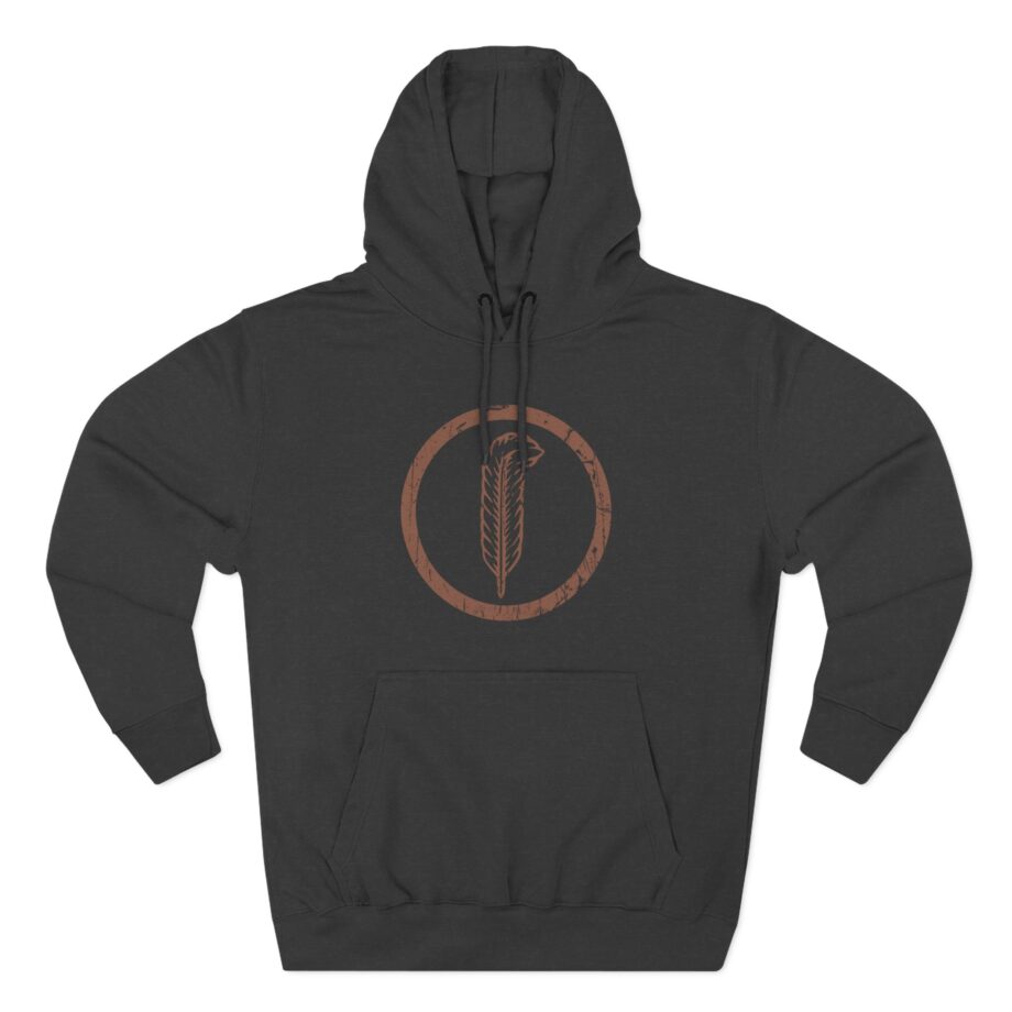 Robert Plant Distressed Feather Logo Three-Panel Fleece Hoodie