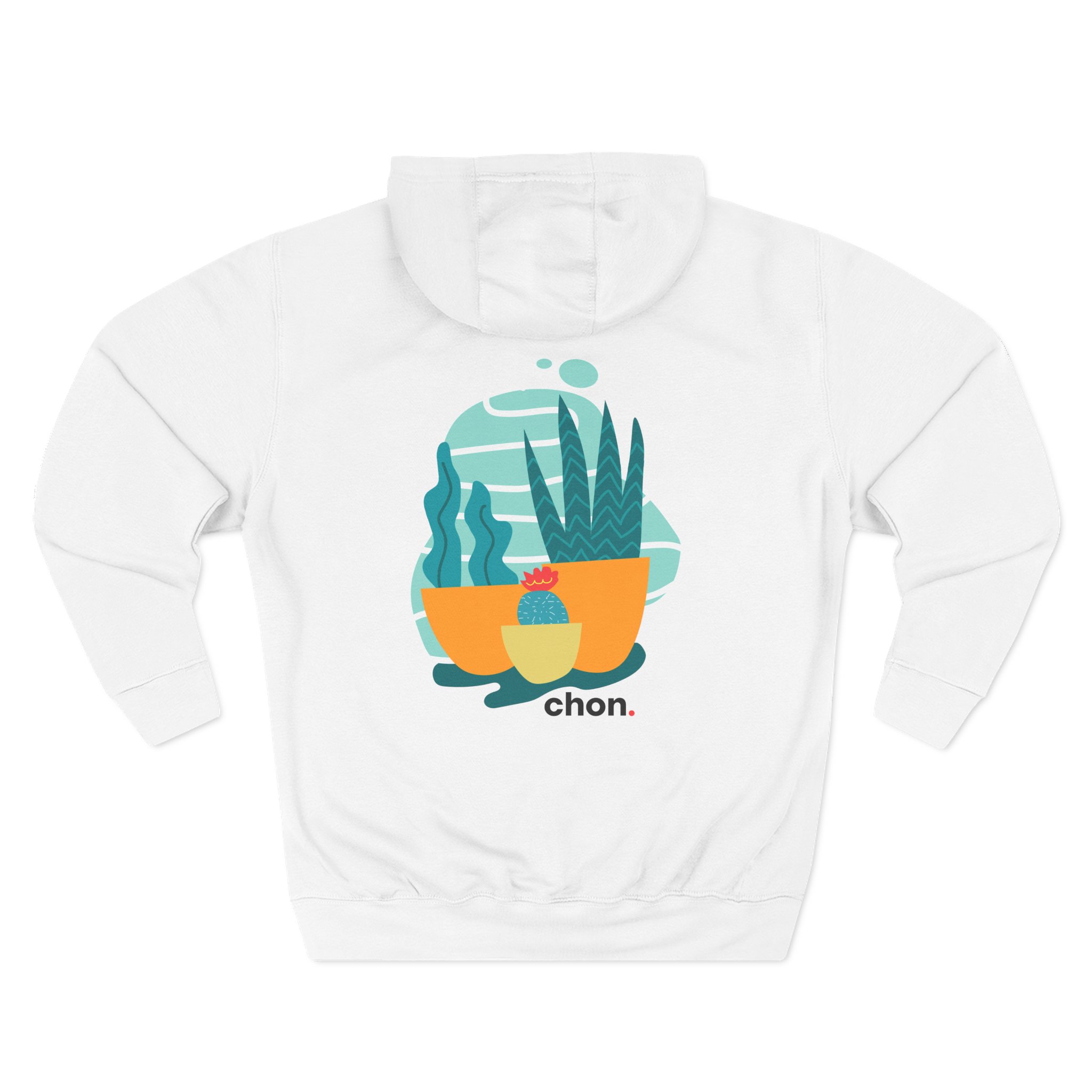 Chon Succulents Pigment Lemon Three-Panel Fleece Hoodie