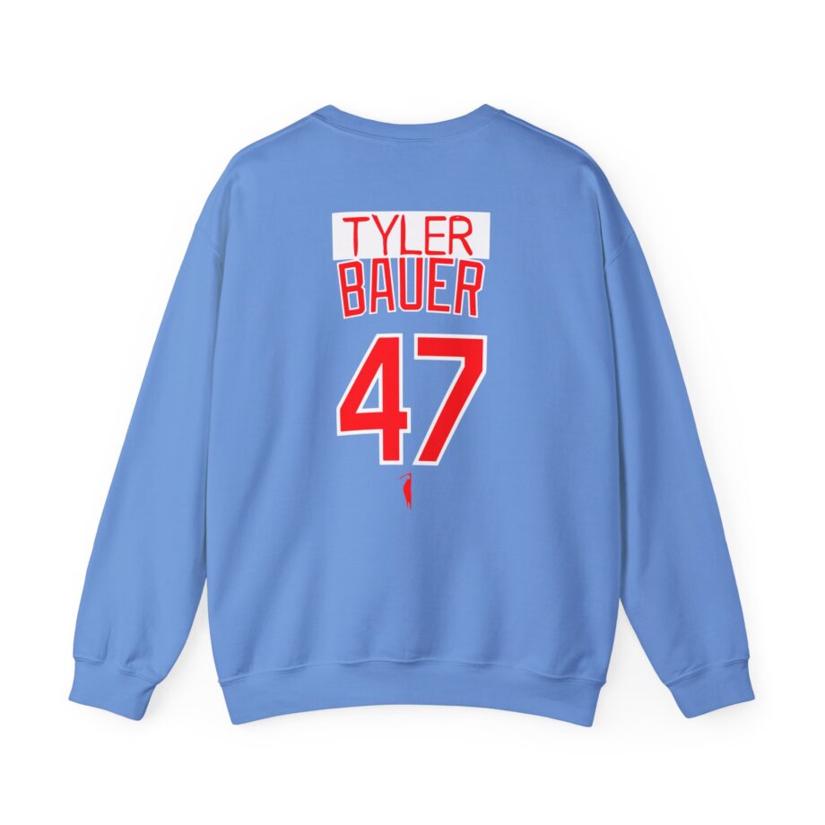 Trevor Bauer Hard Work Never Settles Unisex Heavy Blend™ Crewneck Sweatshirt
