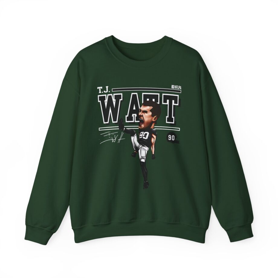 Tj Watt Cartoon Unisex Heavy Blend™ Crewneck Sweatshirt