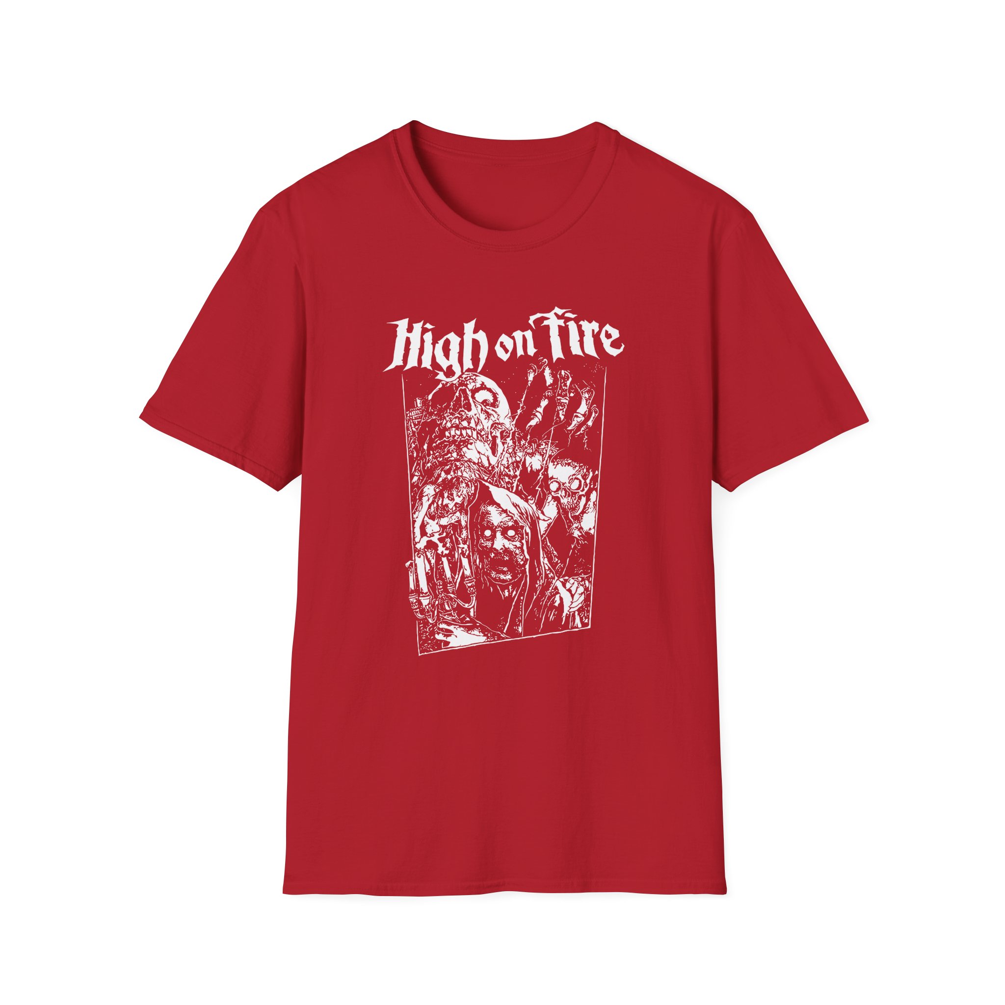 High on Fire Horror Unisex Softstyle T-Shirt