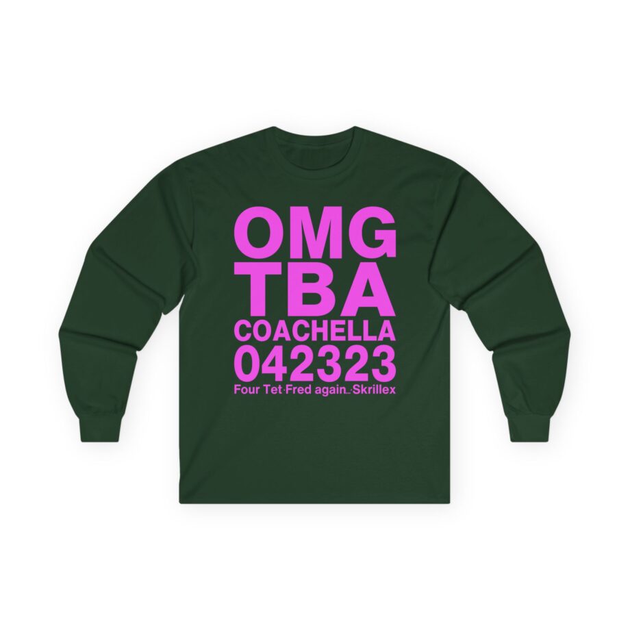 Skrillex OMG ТВА COACHELLA 042323 Four Tet. Fred again Unisex Ultra Cotton Long Sleeve Tee