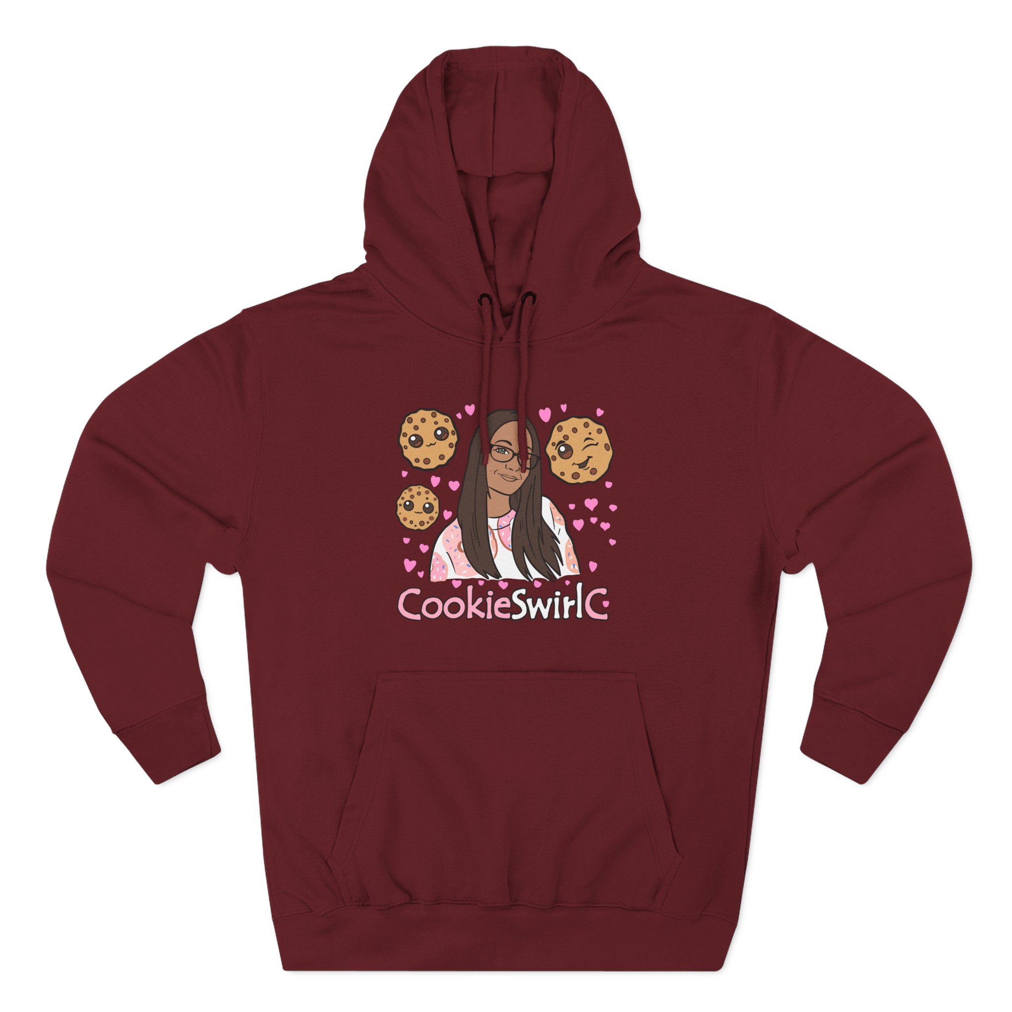 Cookieswirlc Three-Panel Fleece Hoodie