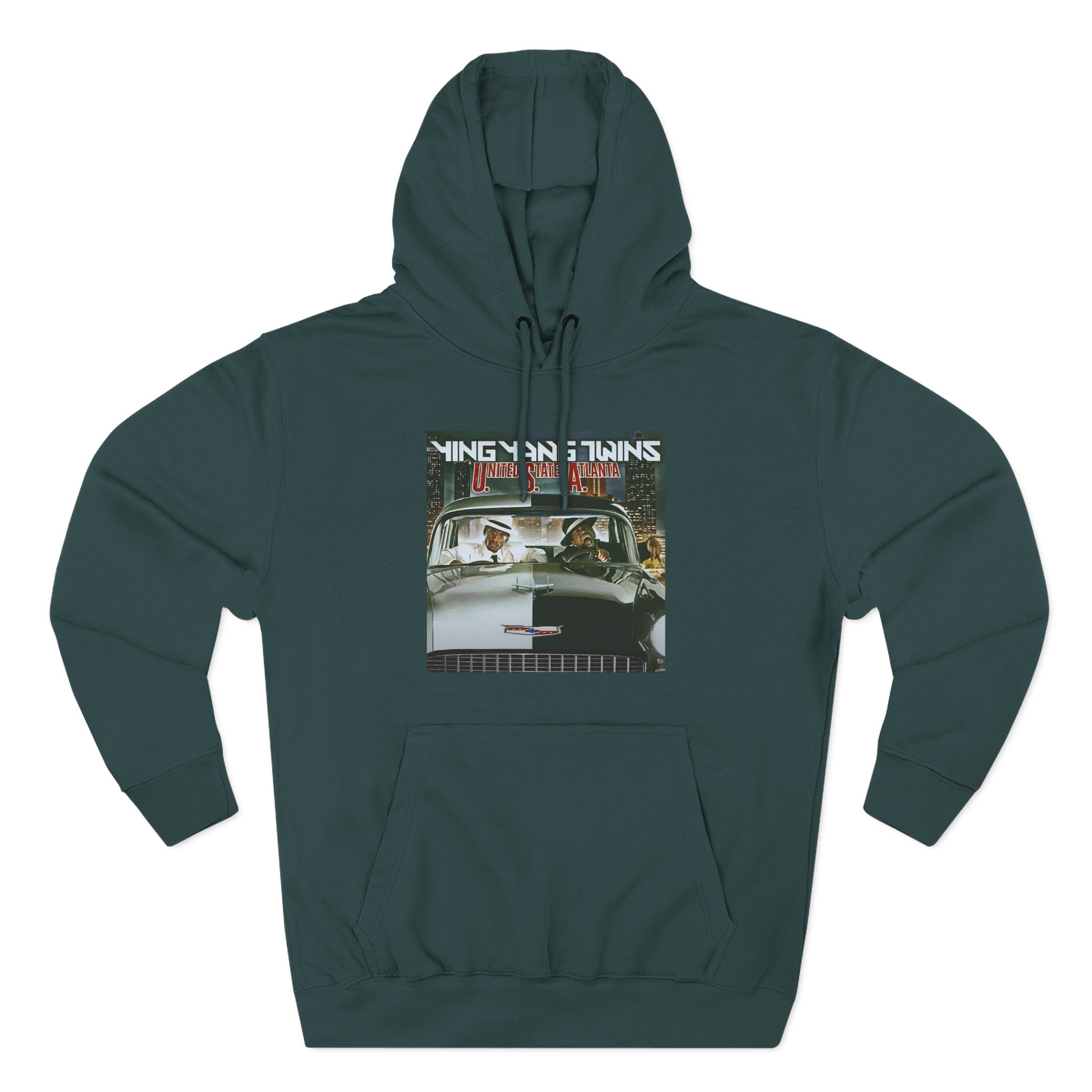 Ying Yang Twins United State Of Atlanta Album Cover Three-Panel Fleece Hoodie