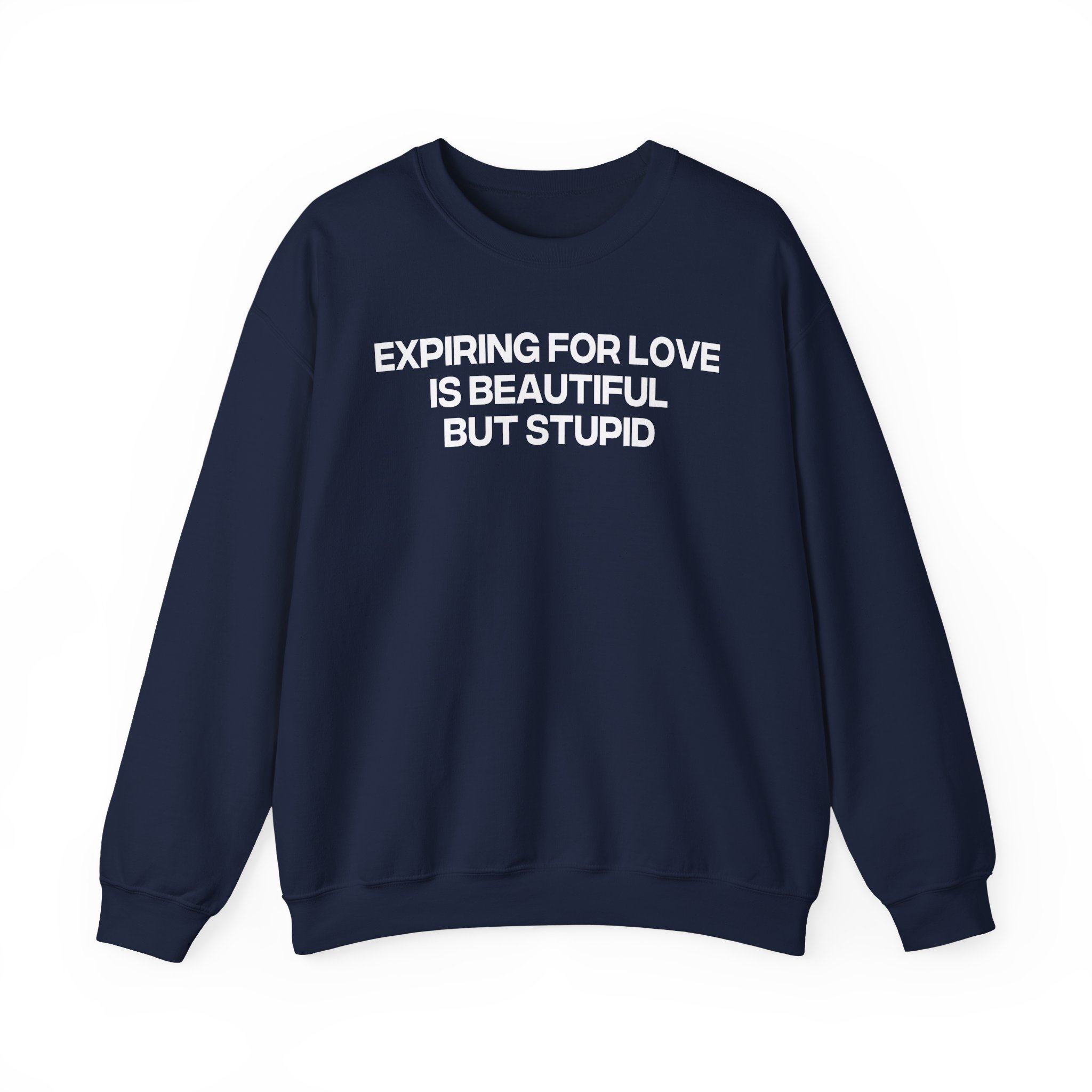 Jenny Holzer Expiring for Love is Beautiful but Stupid Unisex Heavy Blendâ„¢ Crewneck Sweatshirt